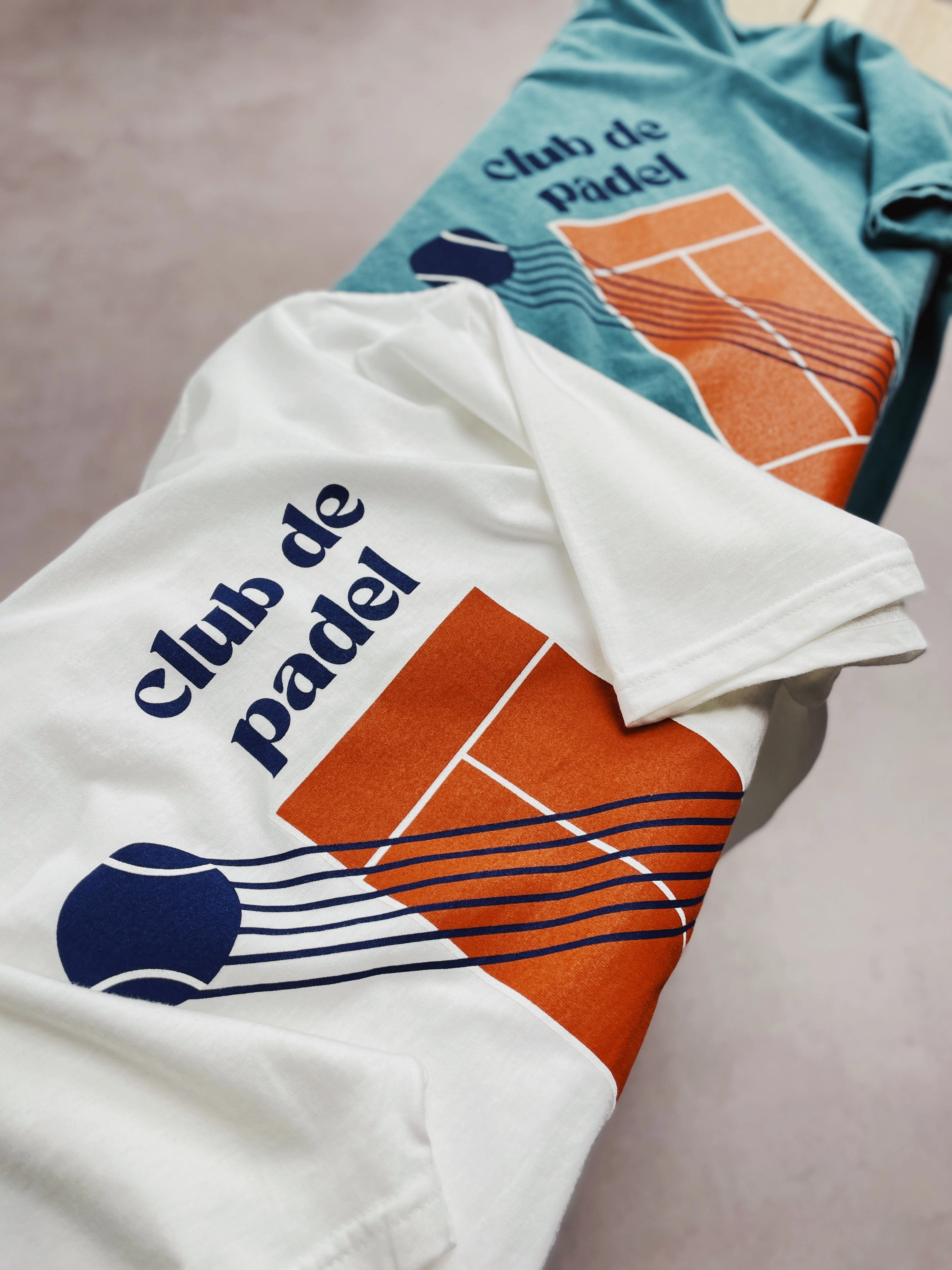 Club de Padel 'Court' Tee - White Lightweight Layer men's clothing