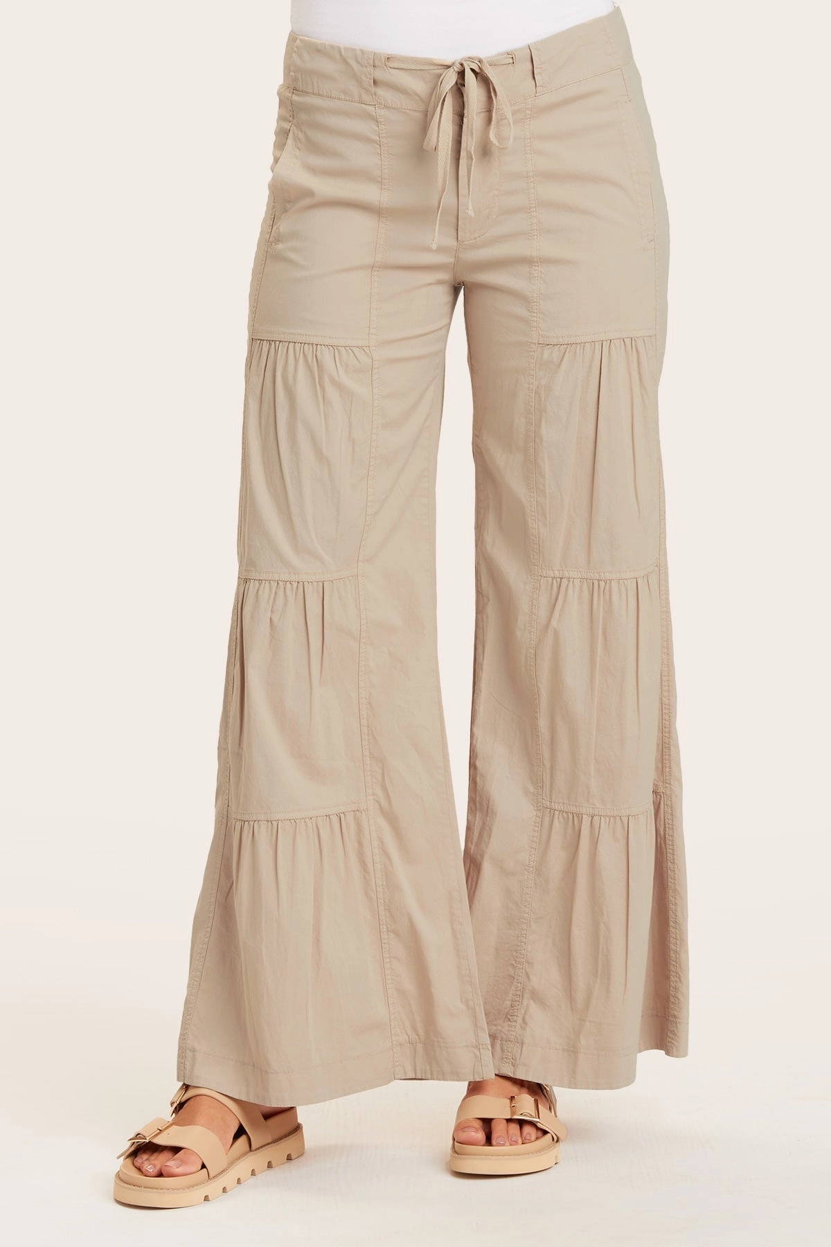 anti static Terraced Wide Leg Pant