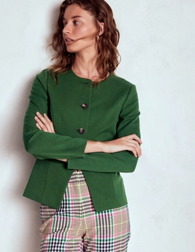 Travel Ready Hampstead Ponte Twill Blazer-Hunter Green