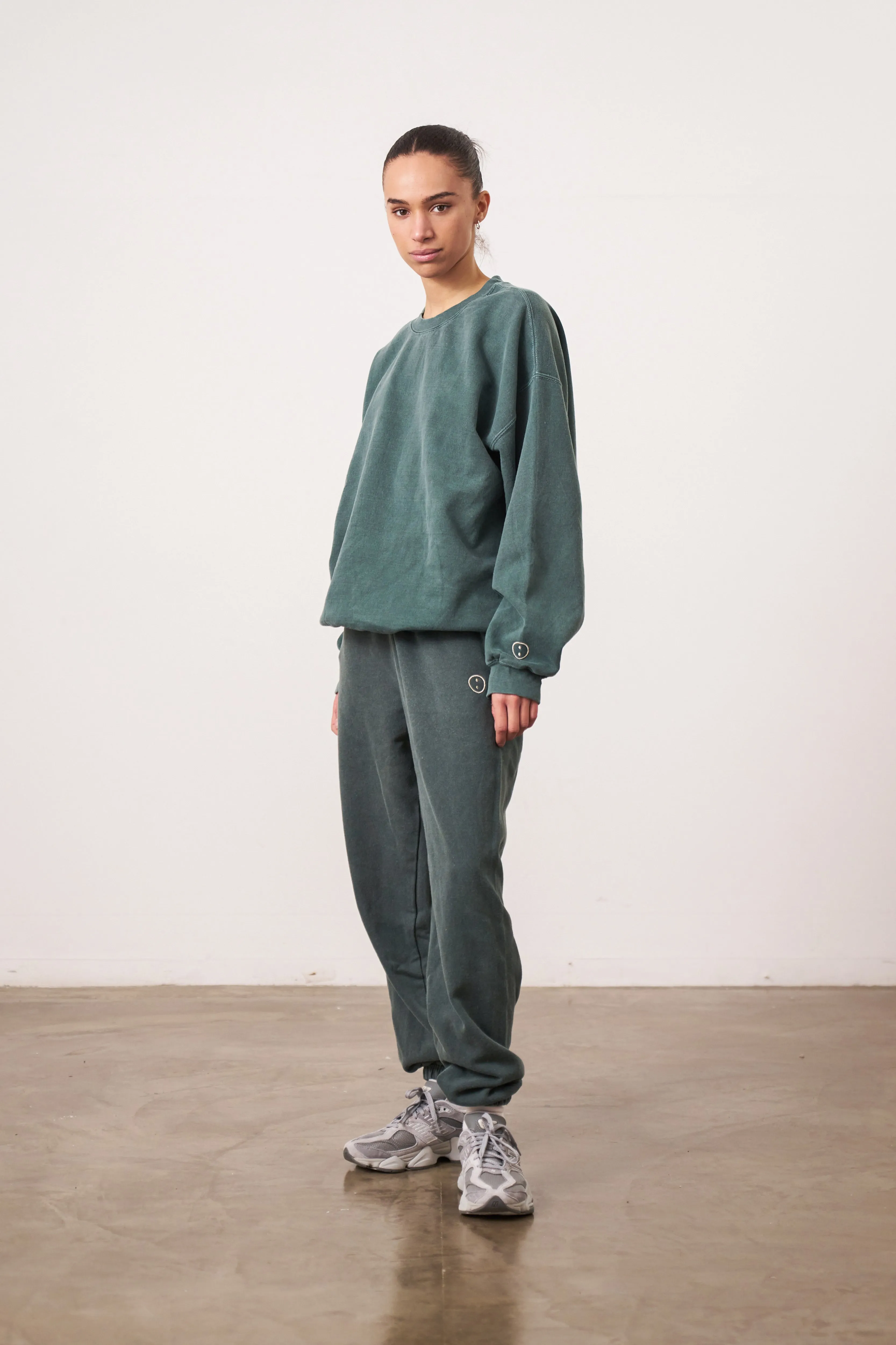 Fashion Knitwear Essentials Vintage Washed Sweater - Forest