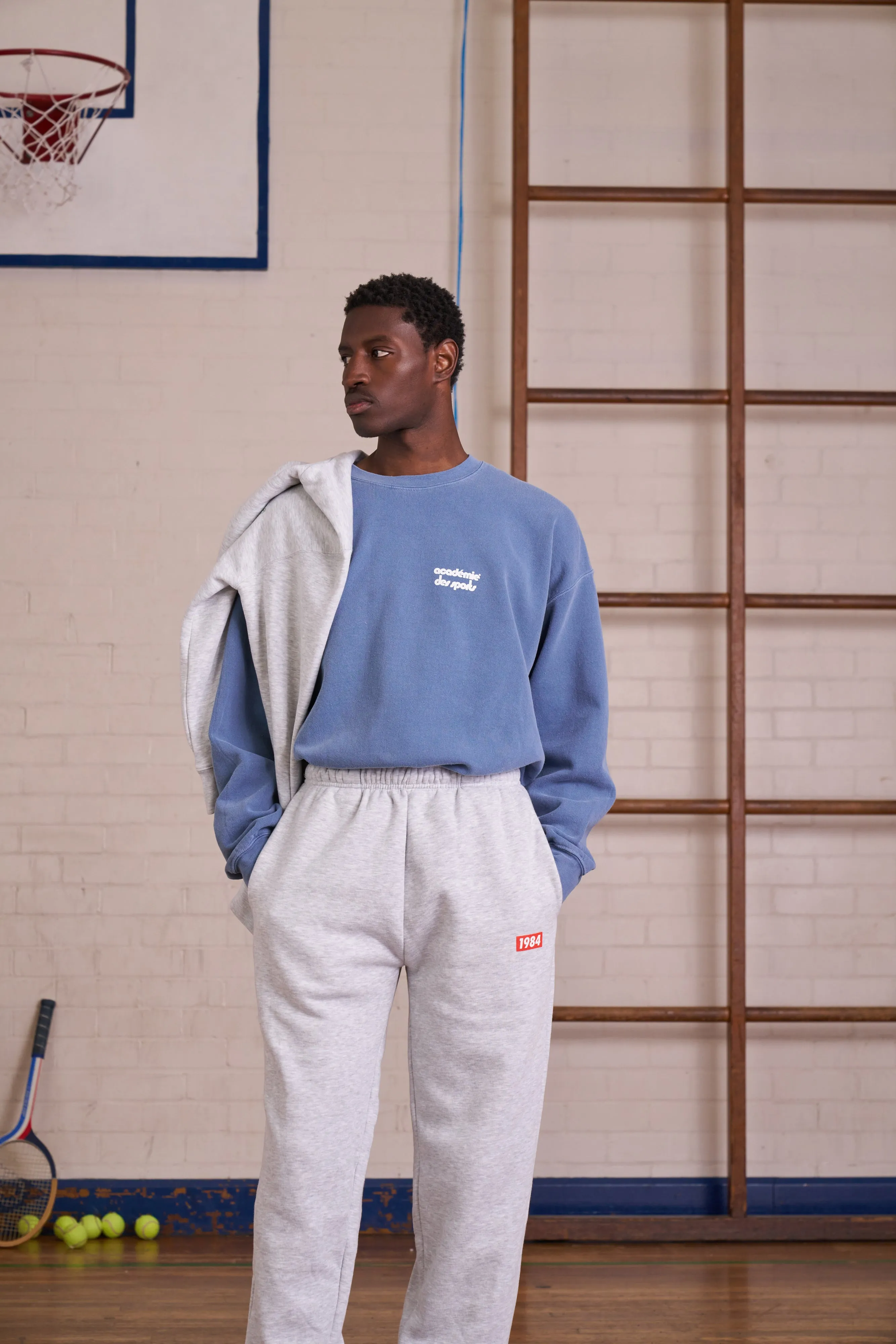 Flexible Ribbed Trim Cozy Wear Vice 84 *10 Years Of* 'Baseline' Sweater - Vintage Washed Mid Blue