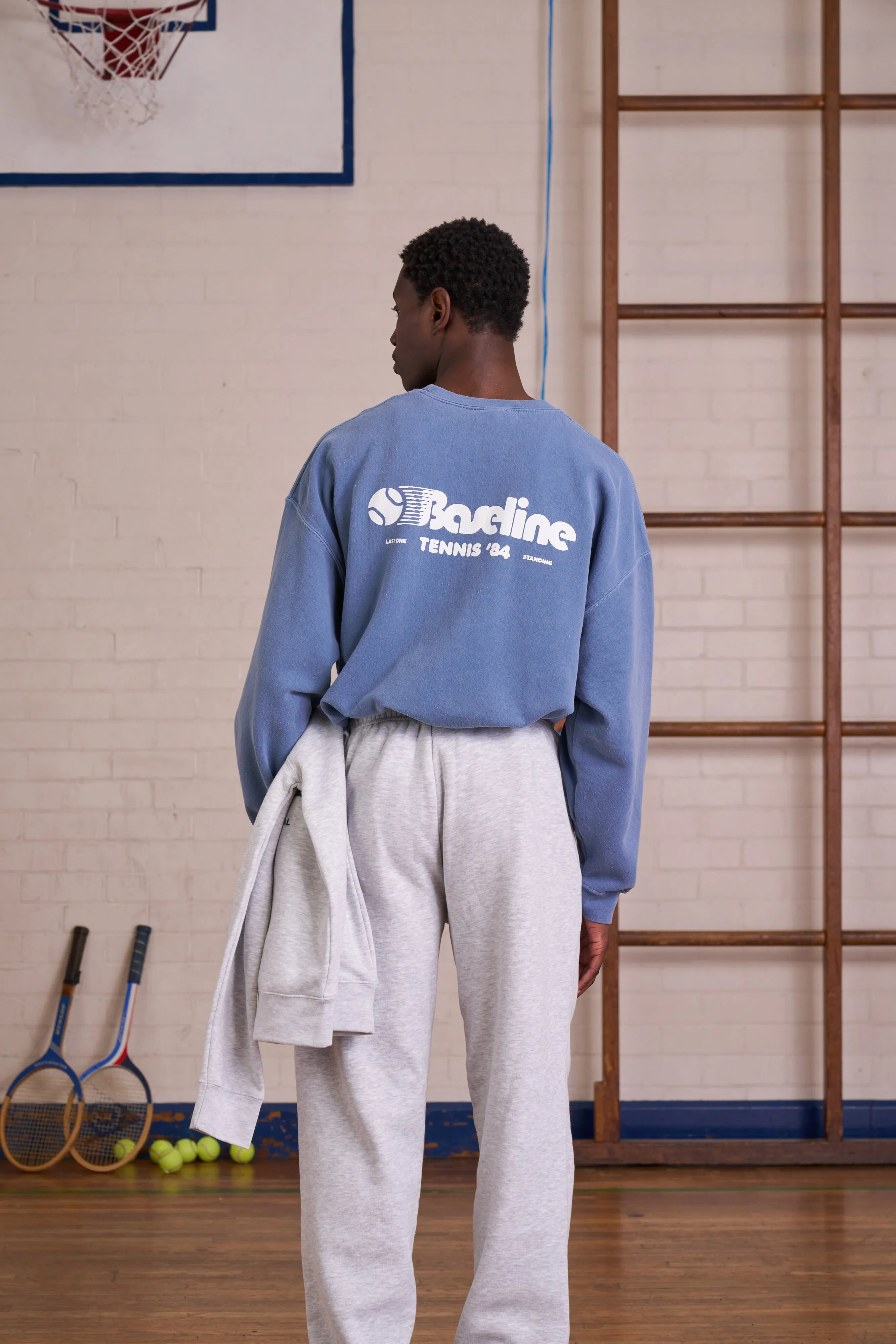 Vice 84 *10 Years Of* 'Baseline' Sweater - Vintage Washed Mid Blue Smart Look