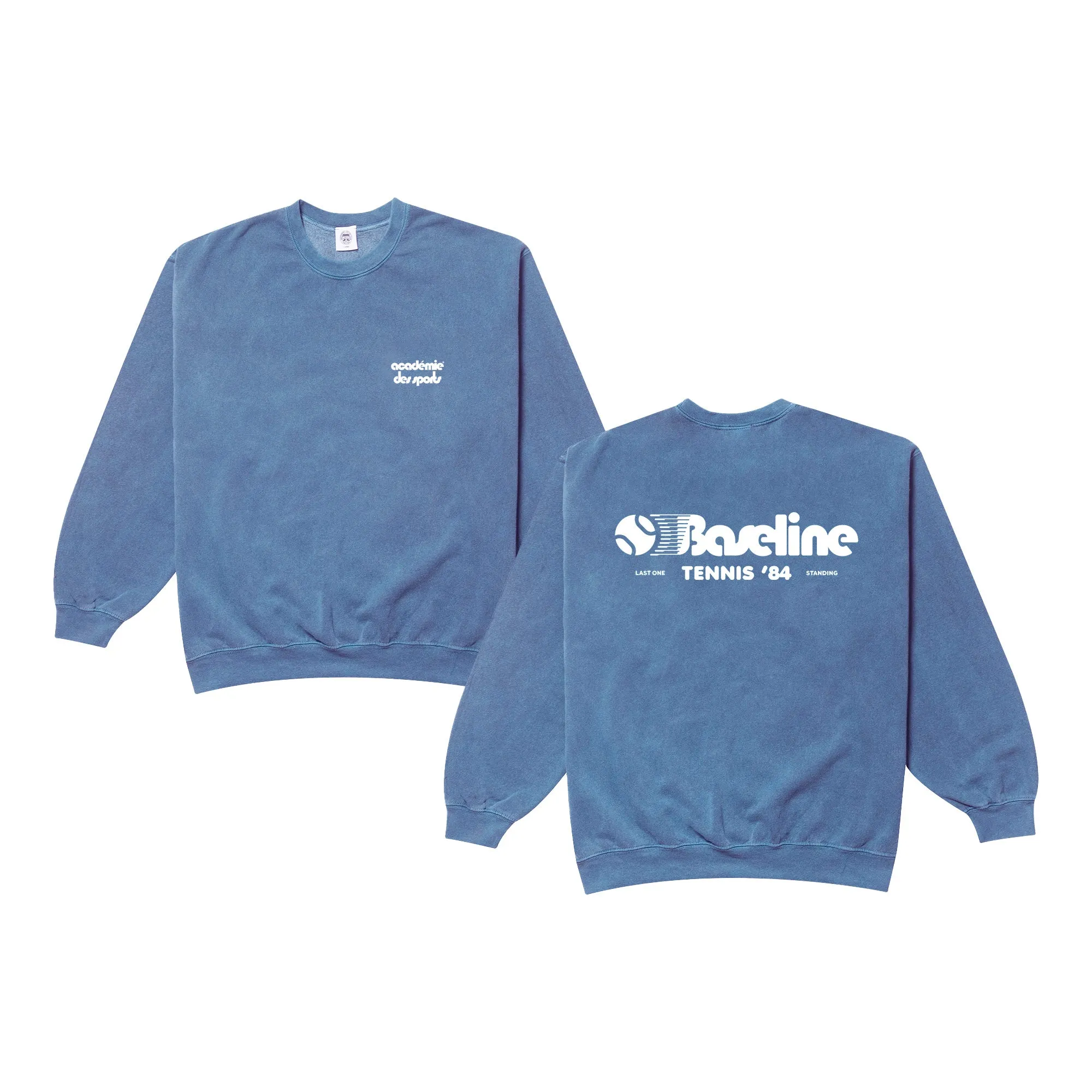 Vice 84 *10 Years Of* 'Baseline' Sweater - Vintage Washed Mid Blue Fashion staples Odor Resistant