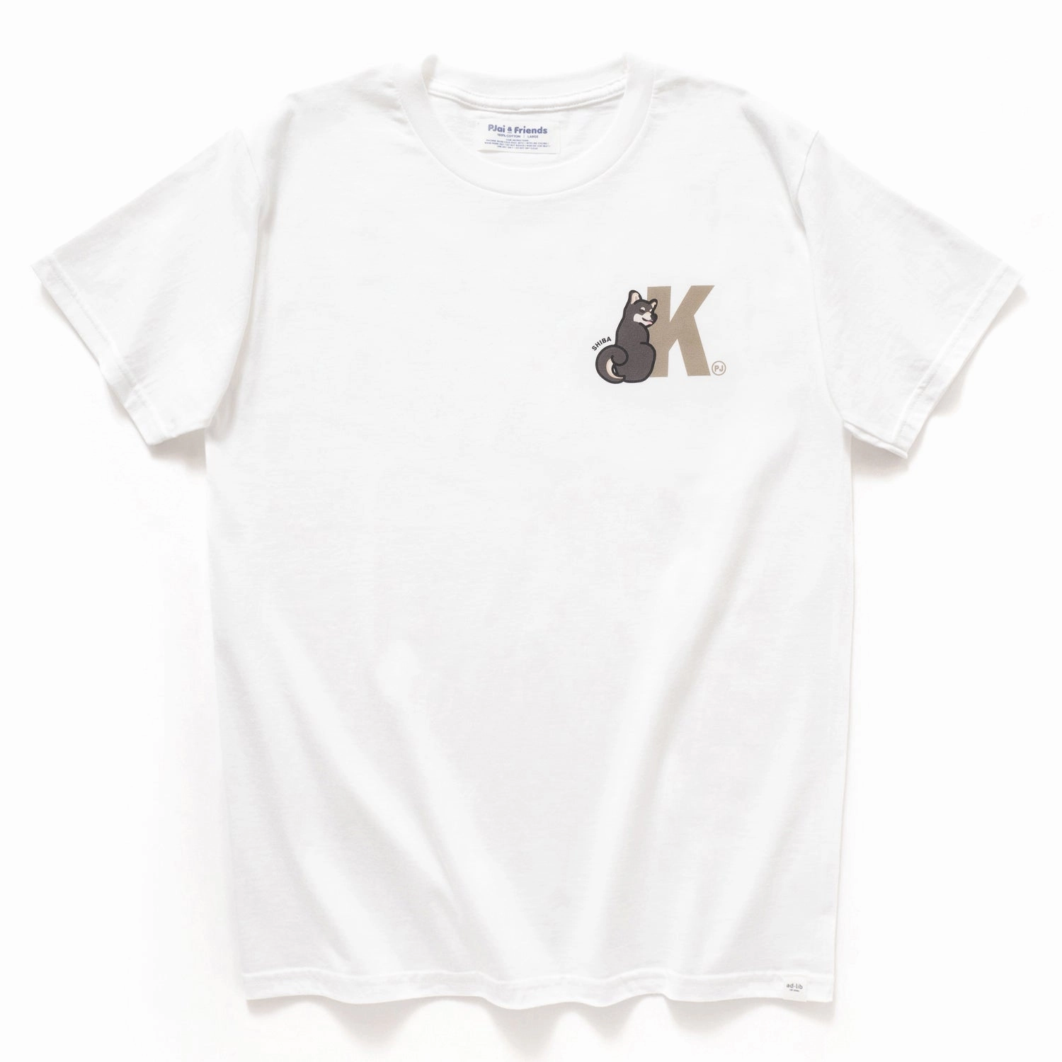 (EMT065) Make Your Own Black Shiba Graphic Tee Street Smart Look Party fun