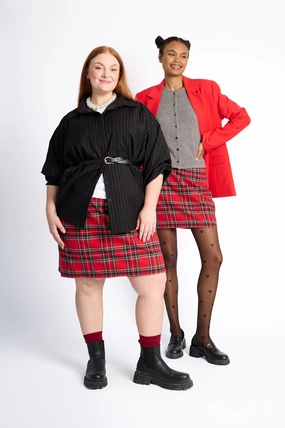 Mini Skirt in Red Tartan Wedding guest