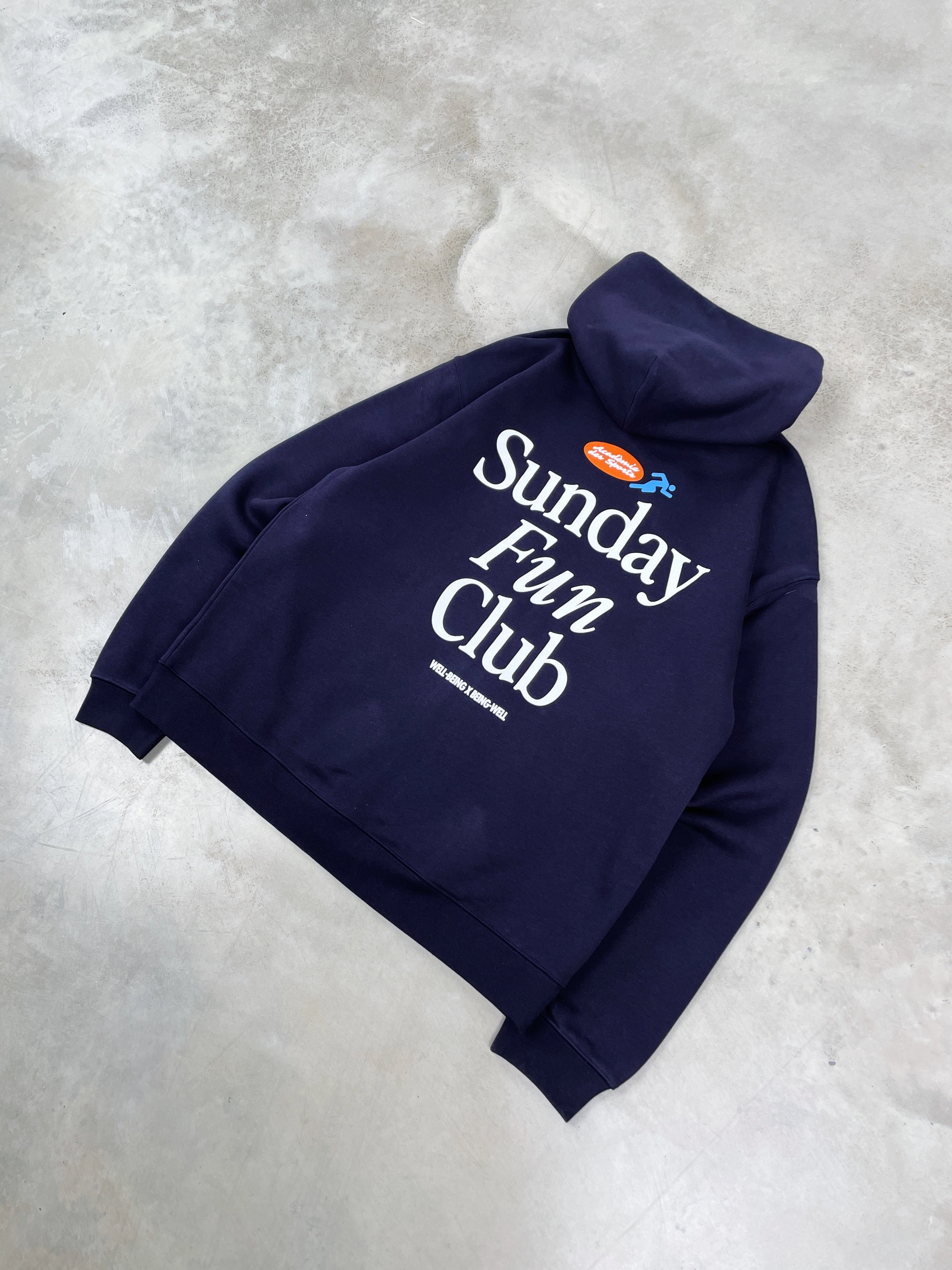 Silkiness couple's look Vice 84 'Fun Club' Zip Up Hoodie - Navy