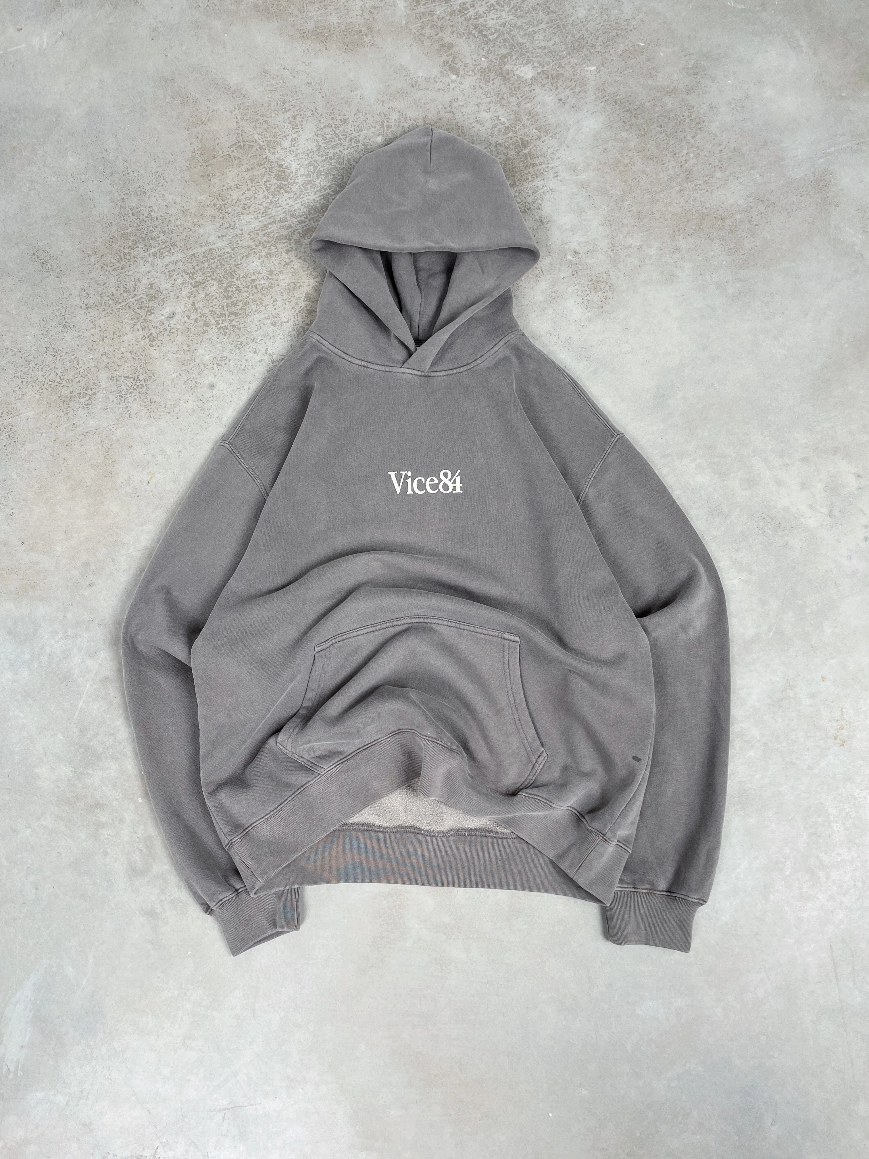 Vice 84 Premium Hoodie & Jogger Set - Faded Grey Windproof Inner Layer