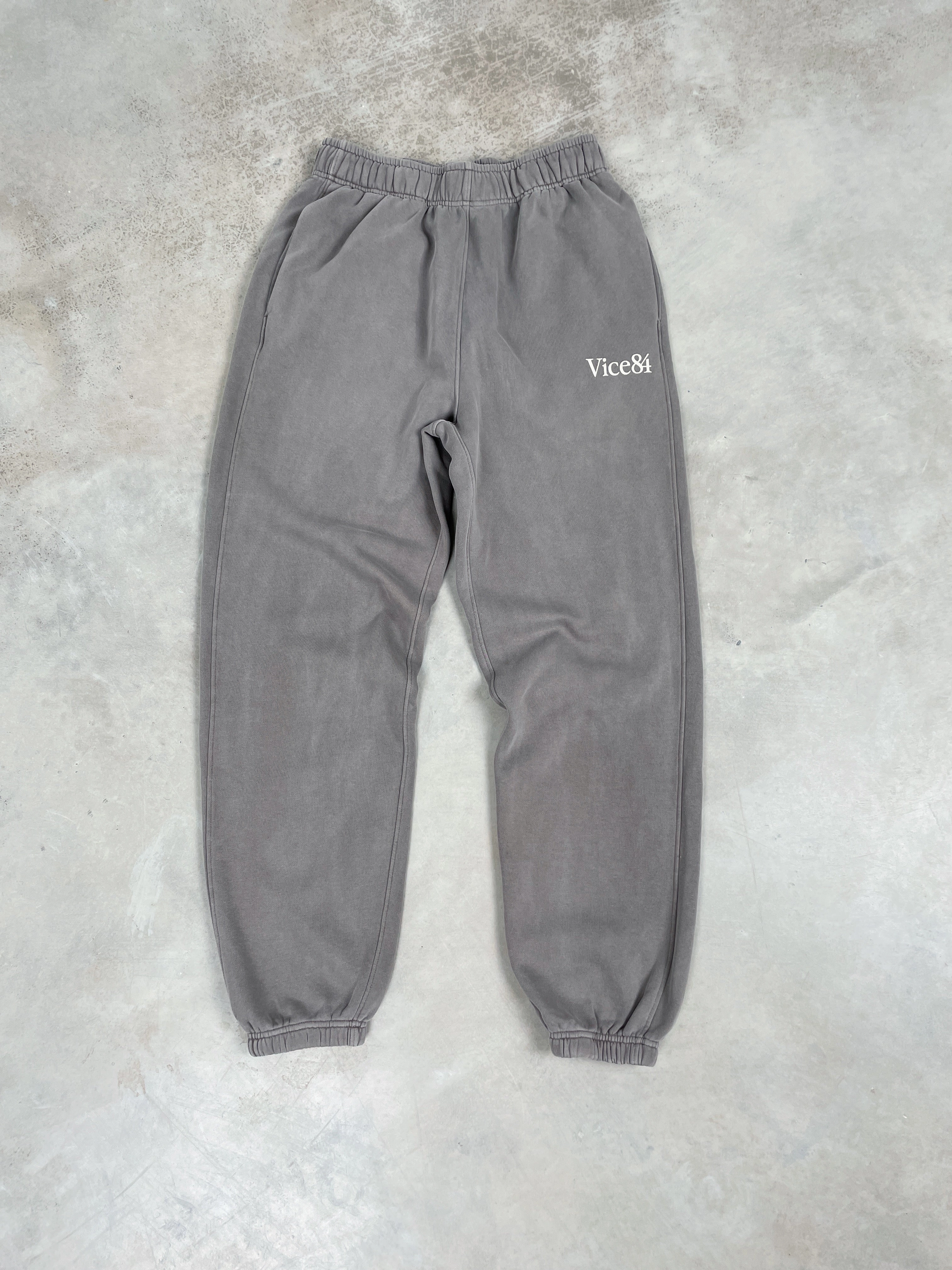 Vice 84 Premium Hoodie & Jogger Set - Faded Grey Reinforced Elbows
