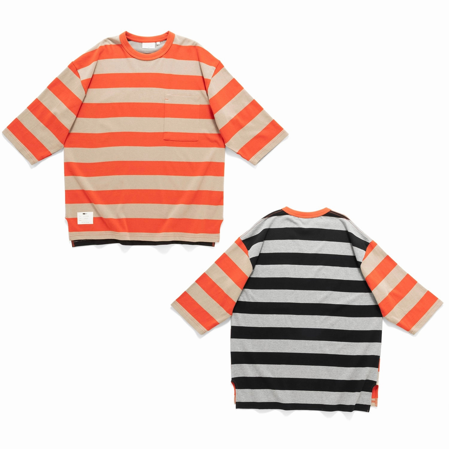 UV Protective Coating Trendy (TP1659) Stripe Contrast Tee
