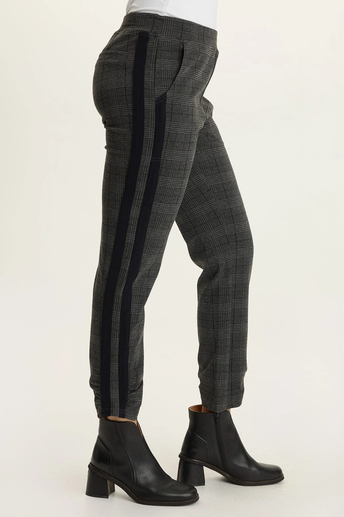 Nestor Plaid   Stripe Ponte Pant Stability Performance Outdoor Style