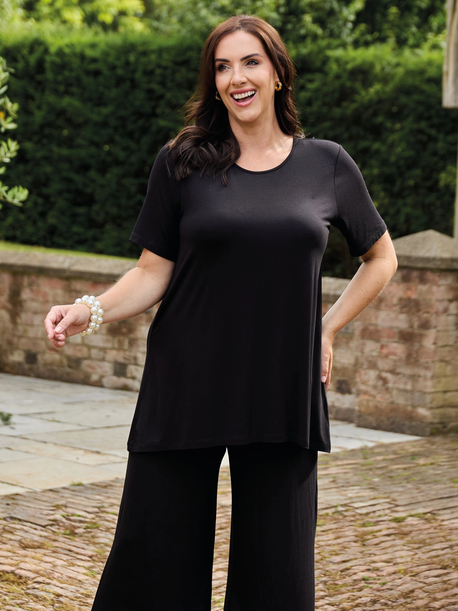 Sustainable Fabric Blend Torie Jersey Top - Black