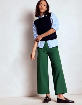 Belgravia Ponte Crop Trousers-Hunter Green Thermal regulation