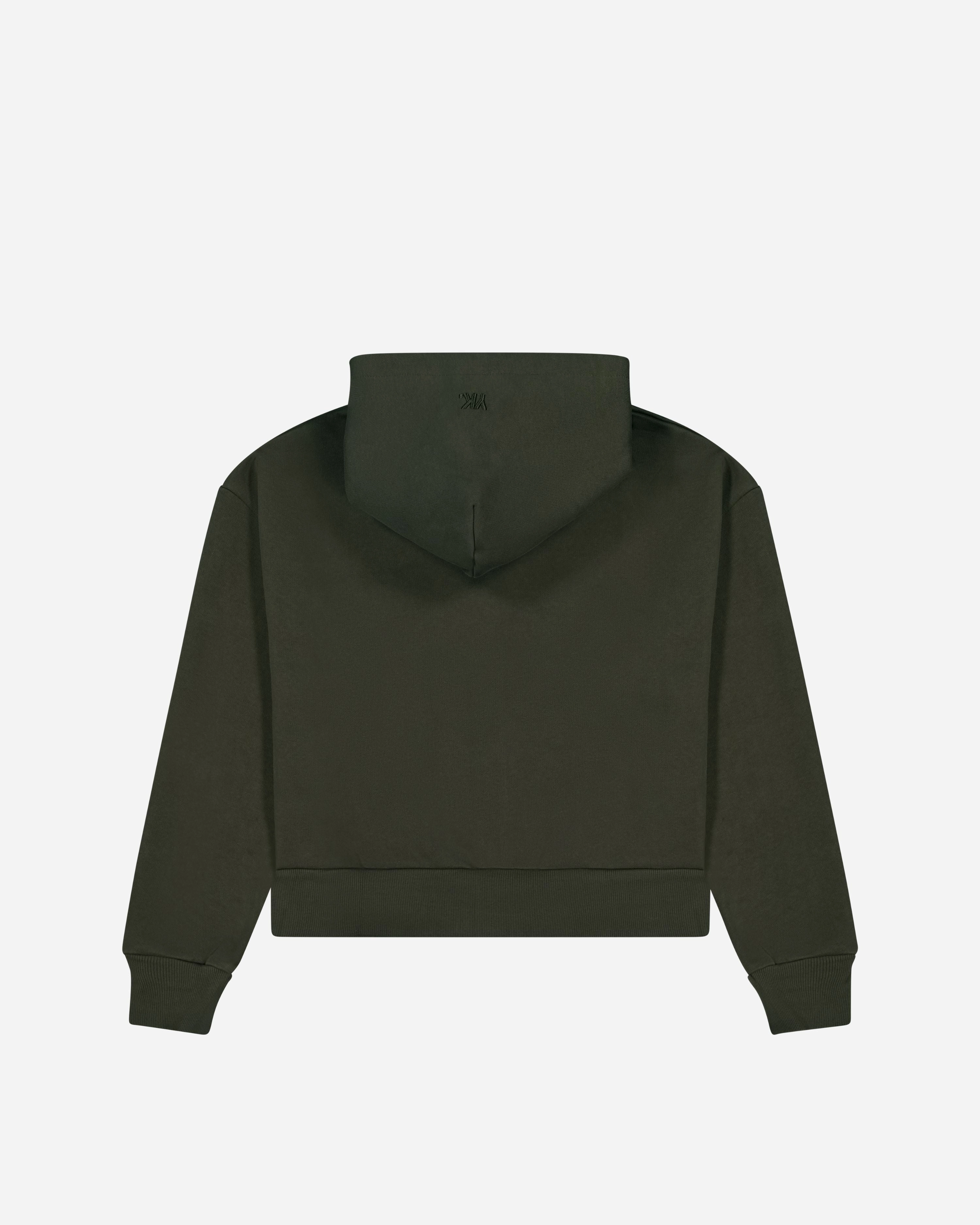 Nothing Zip Up Hoodie | Olive Sustainable production