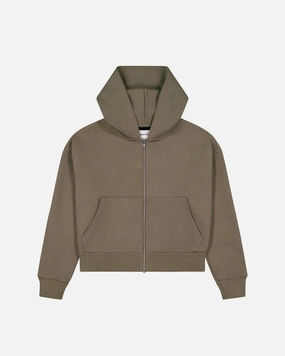 Nothing Zip Up Hoodie | Taupe Minimal Style Fray Resistant Finish