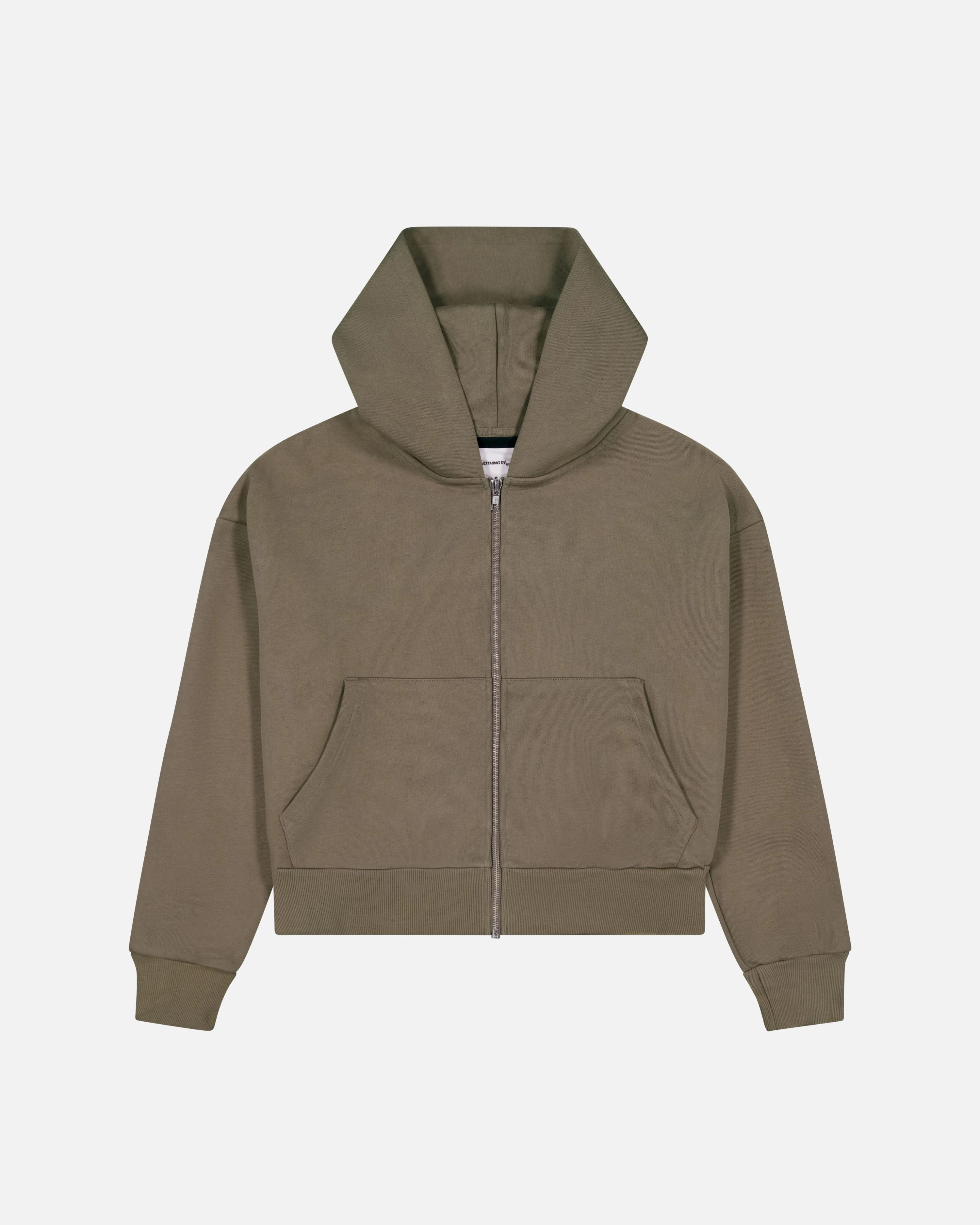 Nothing Zip Up Hoodie | Taupe Minimal Style Fray Resistant Finish