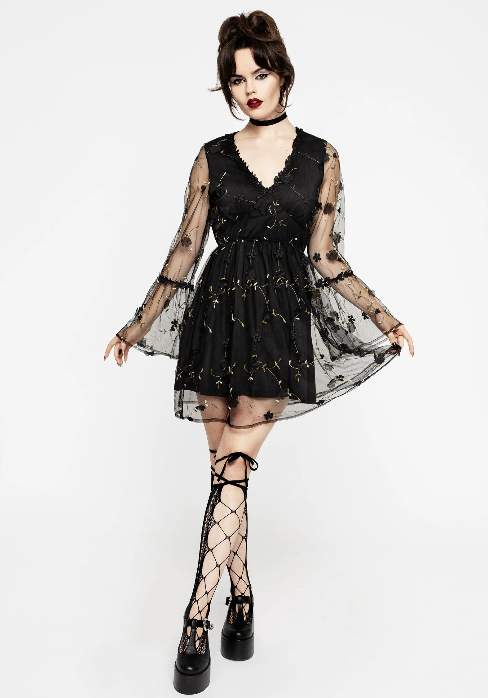 Chrysanthi Applique Mini Dress Basic essential
