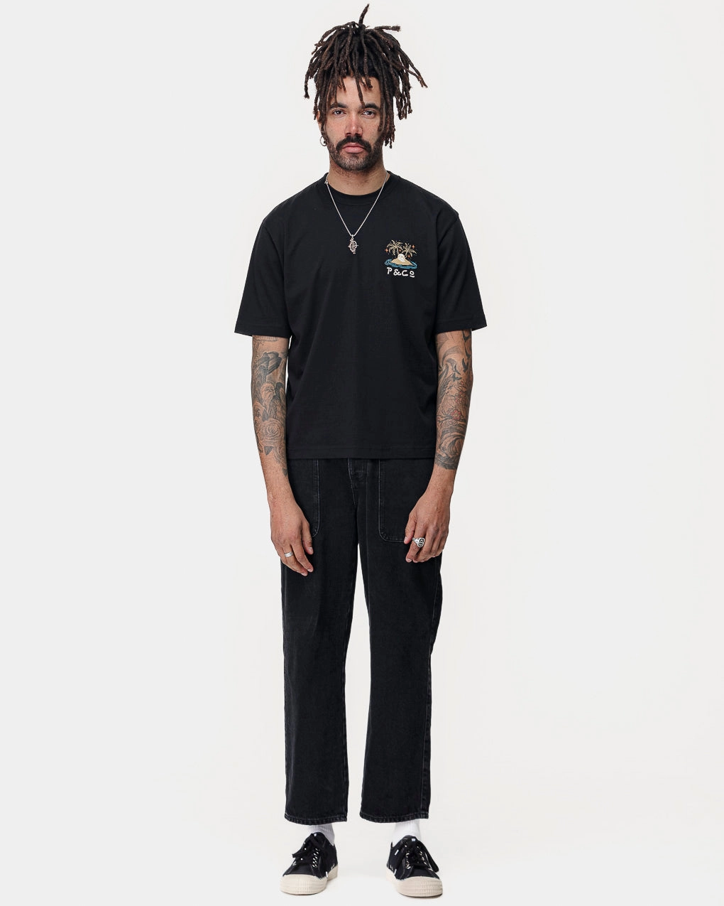 Feelin' Waved Boxy T-Shirt - Washed Black windproof