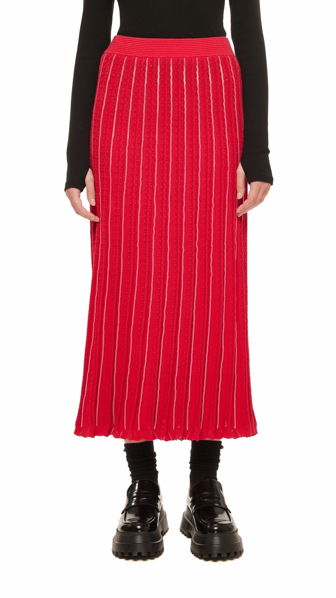 Fancy Knit Skirt Anti Static Lining