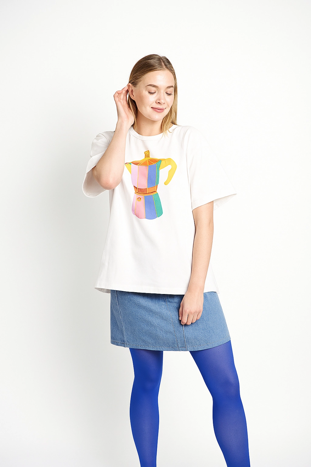 Tunic top The Boxy Tee with Bright Bialetti