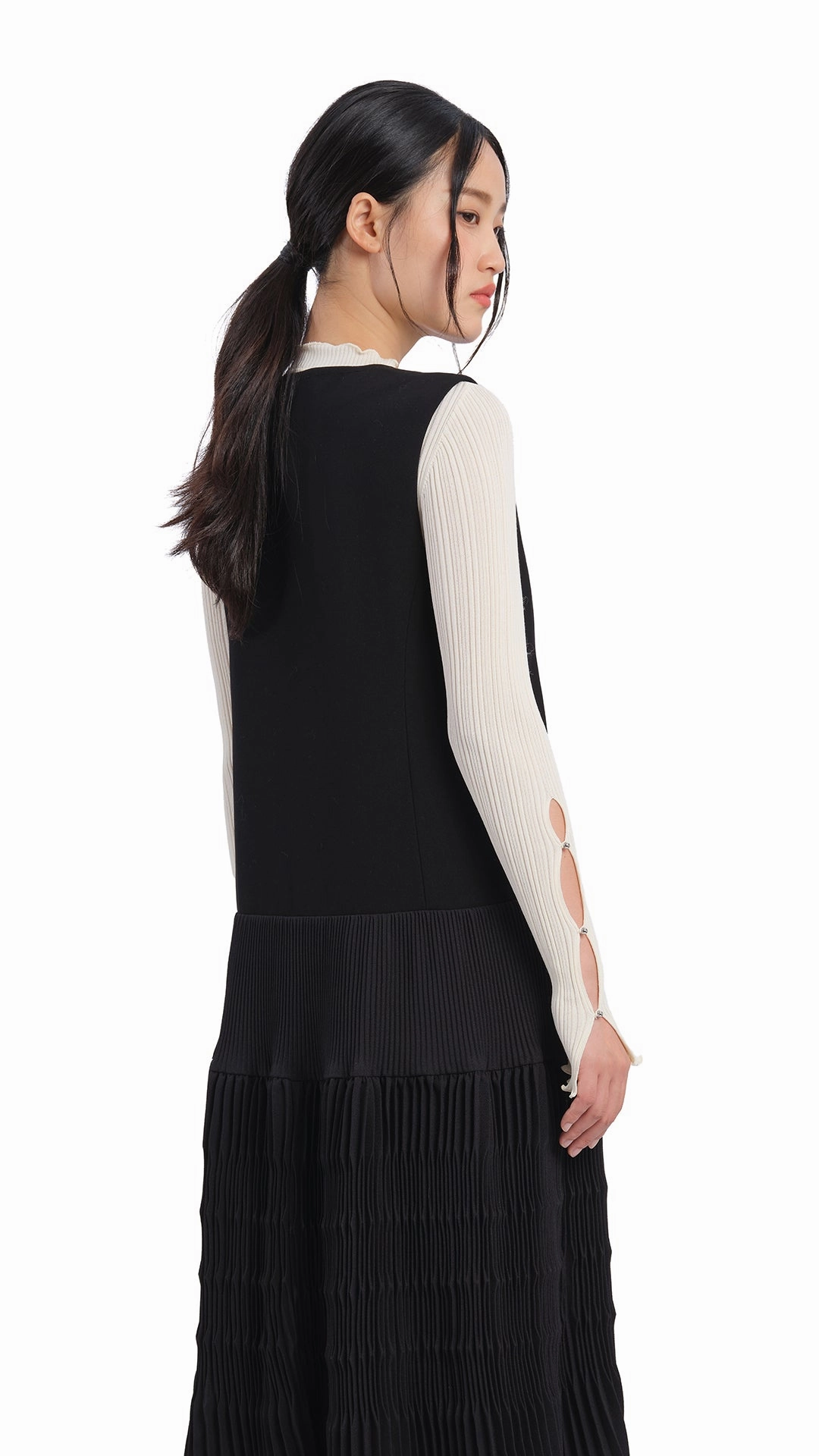 Clean Mood Casual and Comfy Olive Pleated Dress