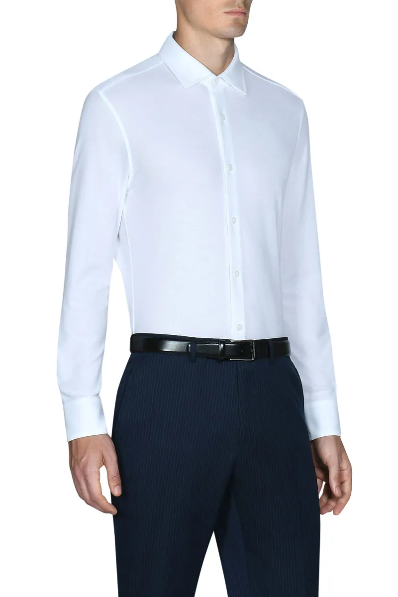 Knit Smart Shirt | White WH001Z Smart Appearance Comfort First Fit