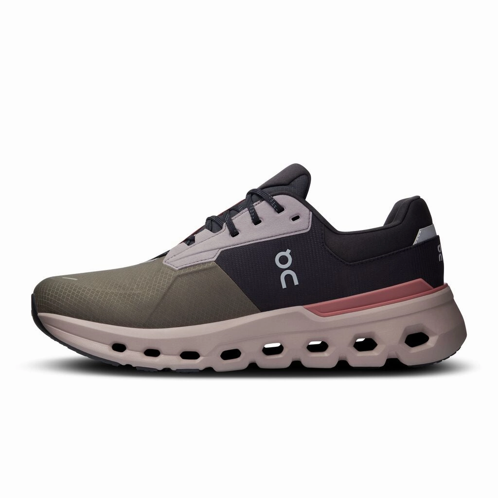 quick - drying - technology shoes On Men's Cloudrunner 2 Waterproof Running Shoes Olive / Mahogany