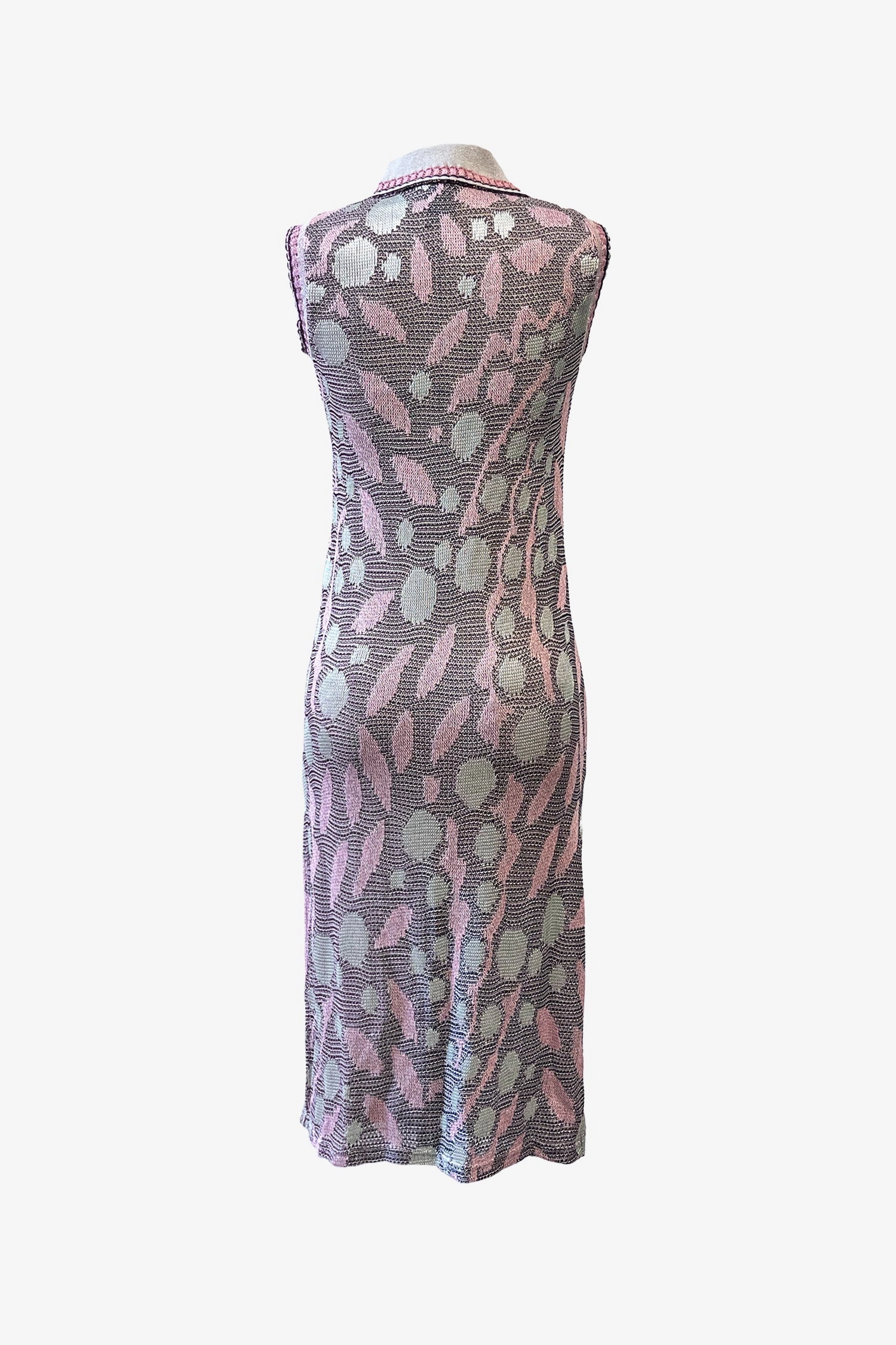 Sleek Presence Subtle Glow Opalescent Knit Polo Dress
