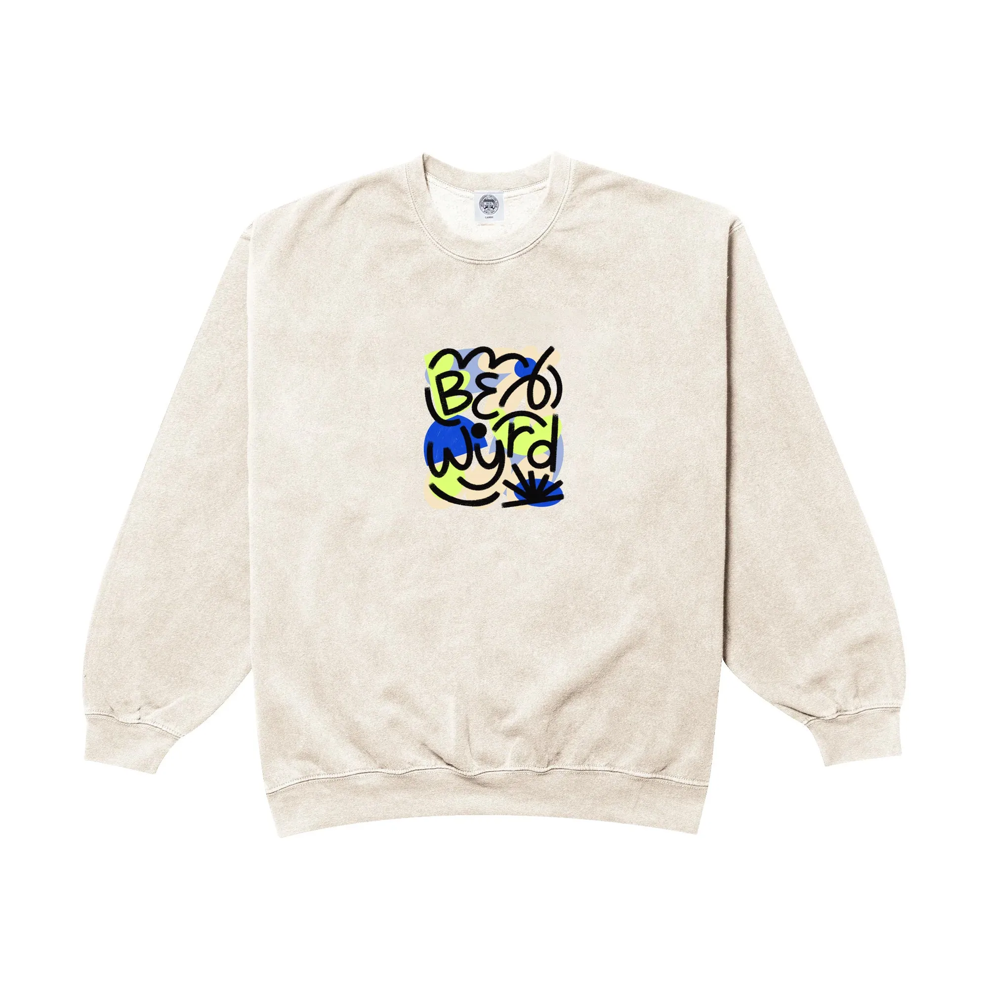 Snuggle Ready C.D x UN:IK 'Be Wyrd' Washed Sweater - Ecru