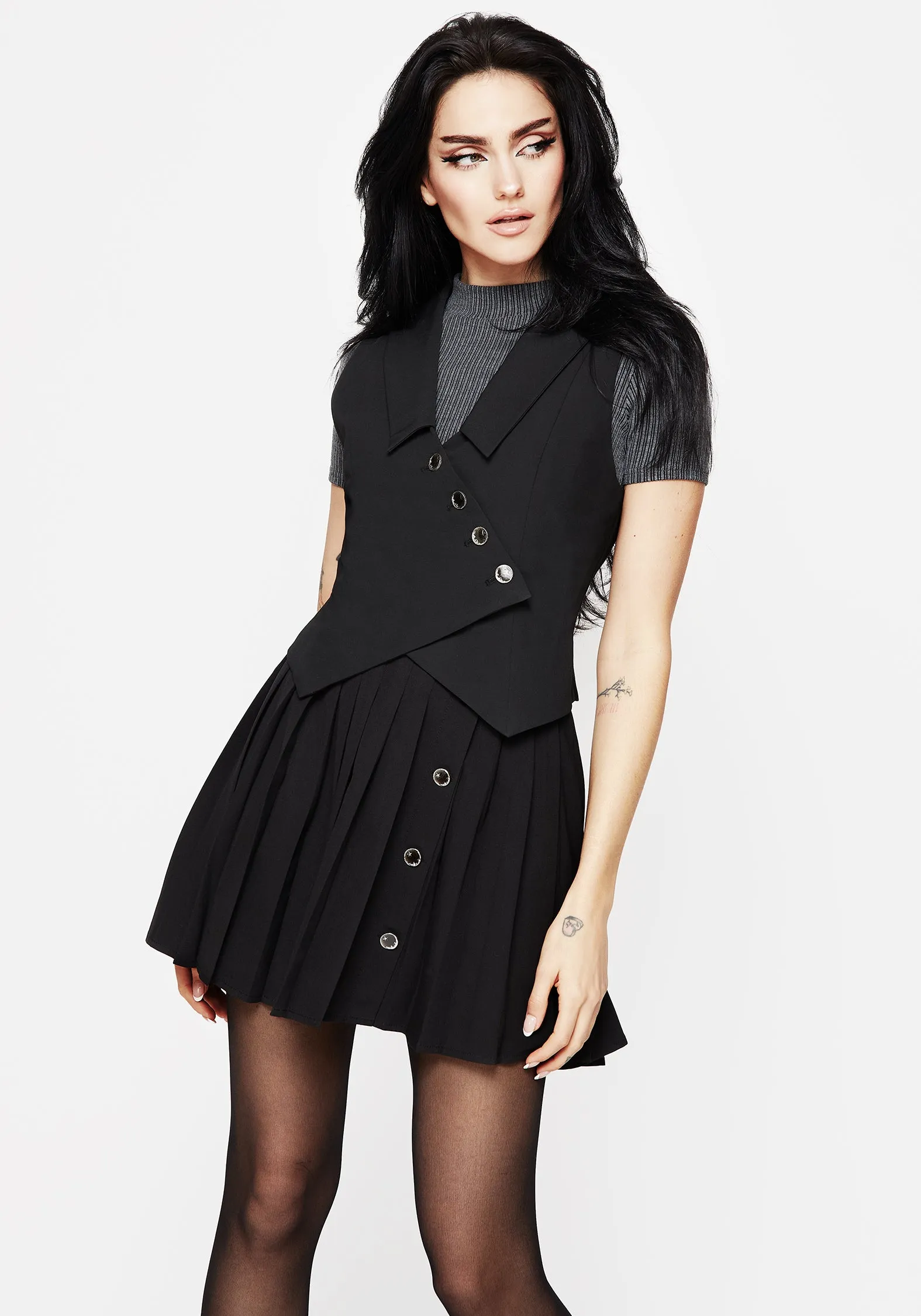 Moonage Pleated Mini Skirt investment piece