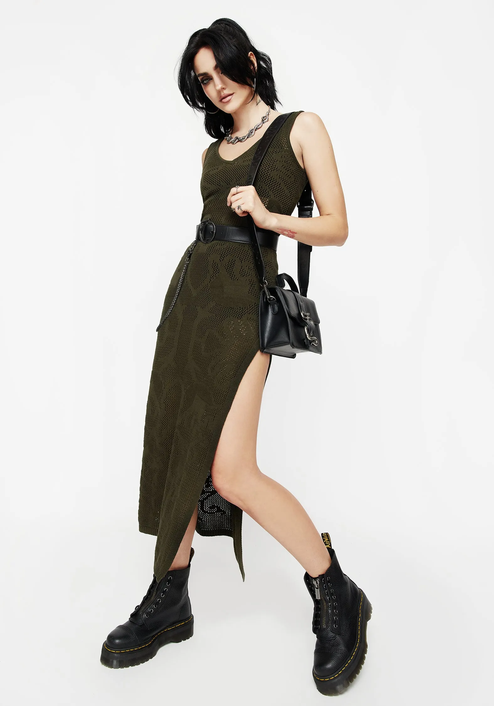 Tulip Jacquard Knit Cami Maxi Dress Classic Flow