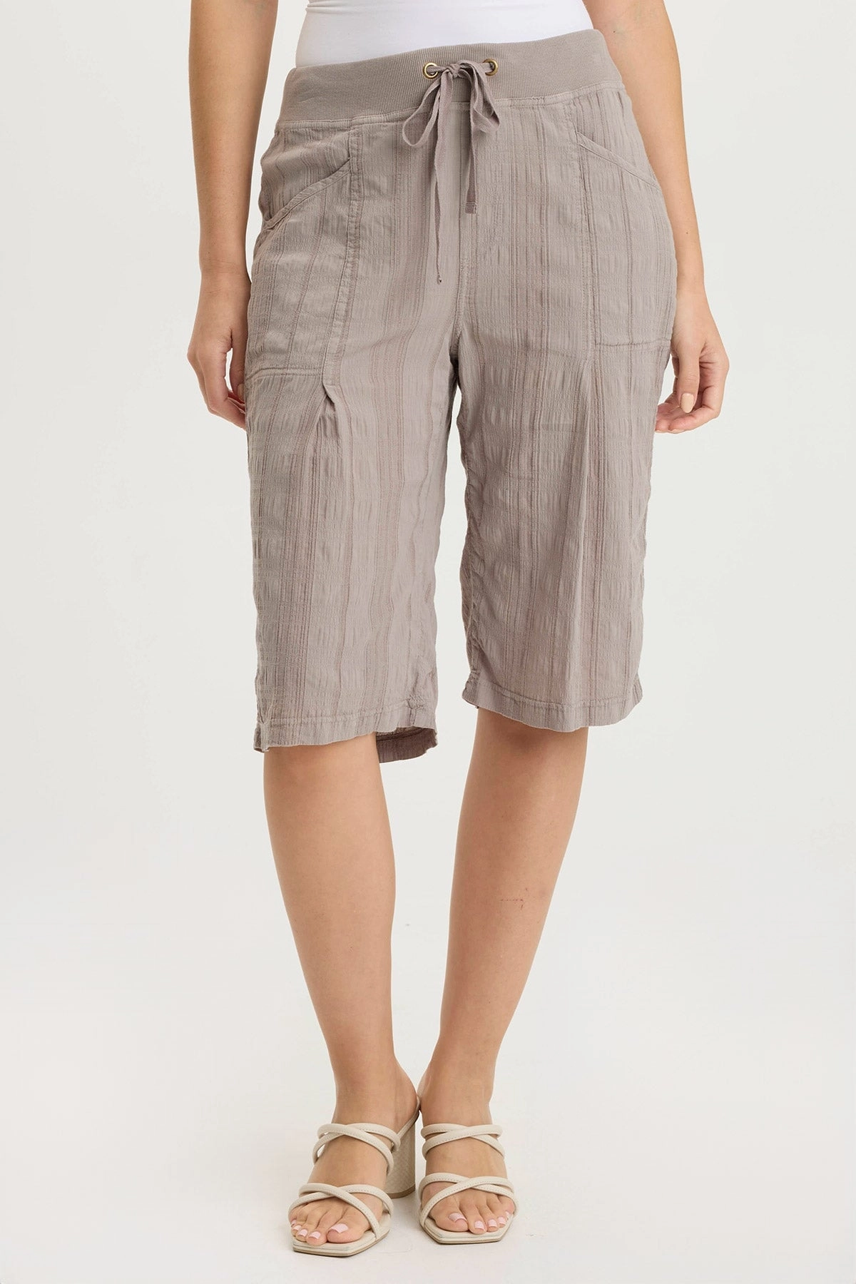 Osbert Textured Gauze Multi-Pocket Bermuda Short Biodegradable Material Option