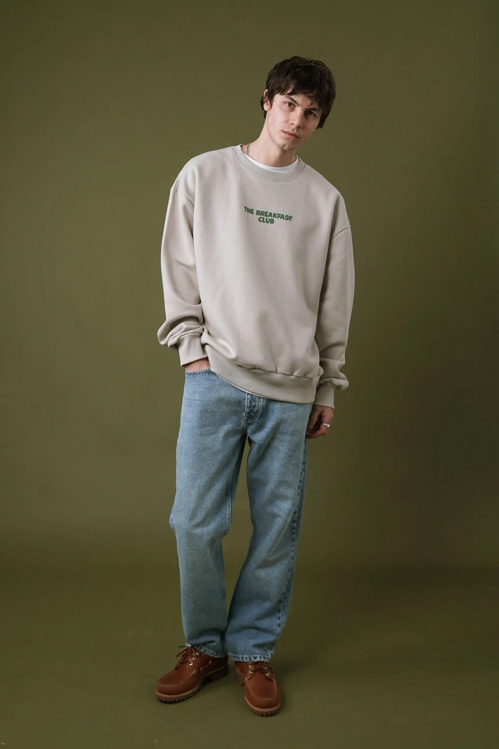 Other Side Store 'Breakfast Club' Sweater - Stone Circular Knit Technology