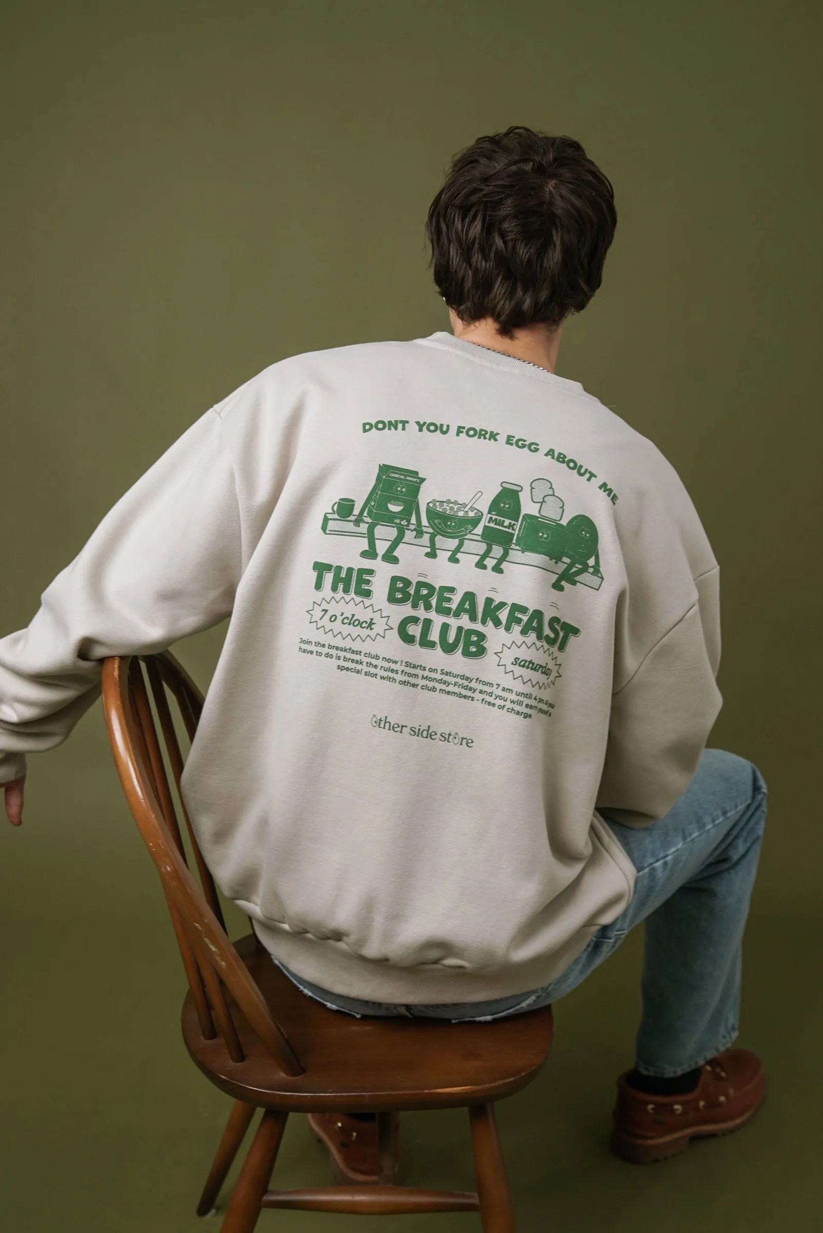 Other Side Store 'Breakfast Club' Sweater - Stone Cozy & Soft Odor Resistant Material