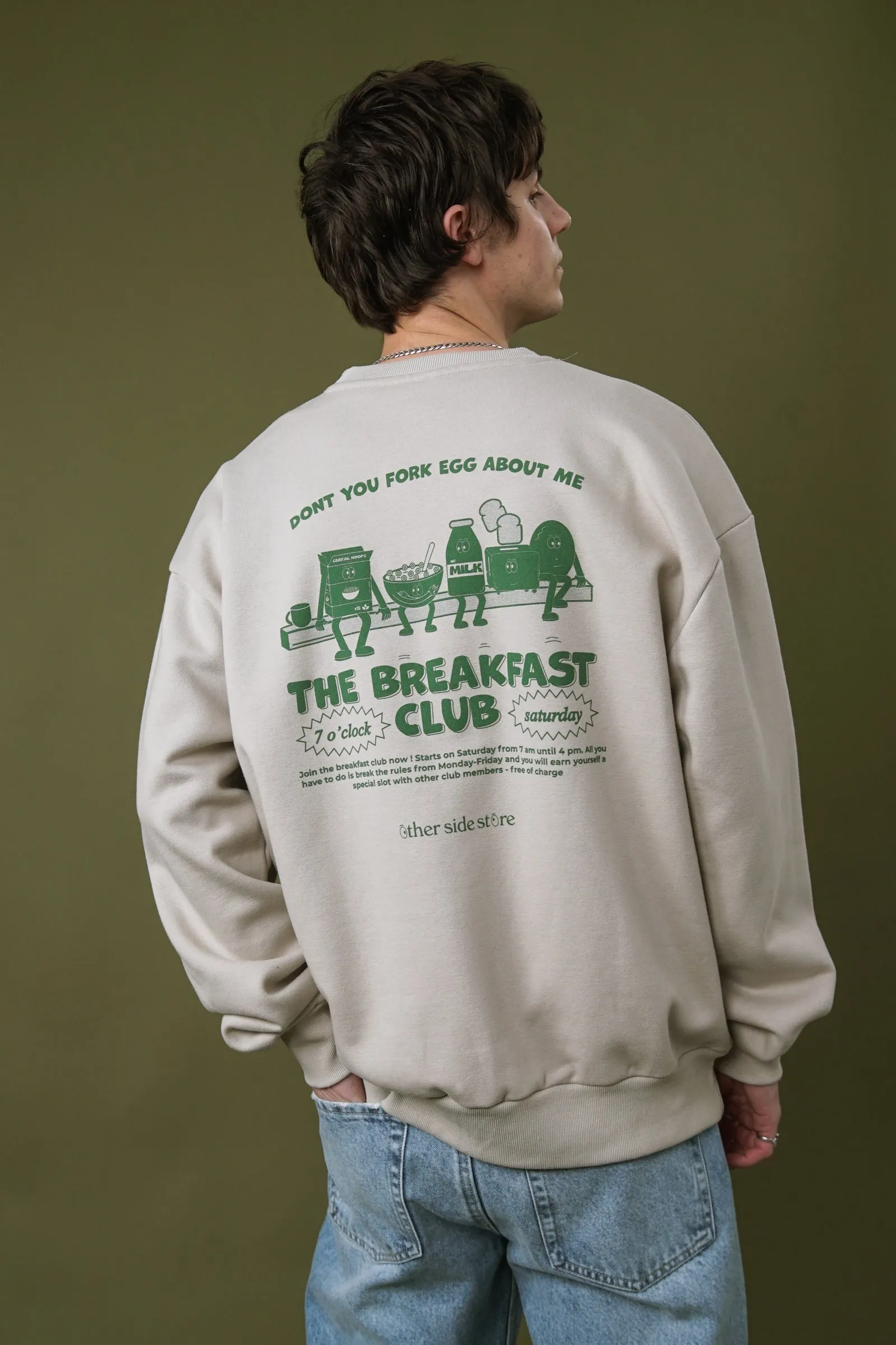Other Side Store 'Breakfast Club' Sweater - Stone Casual Chic