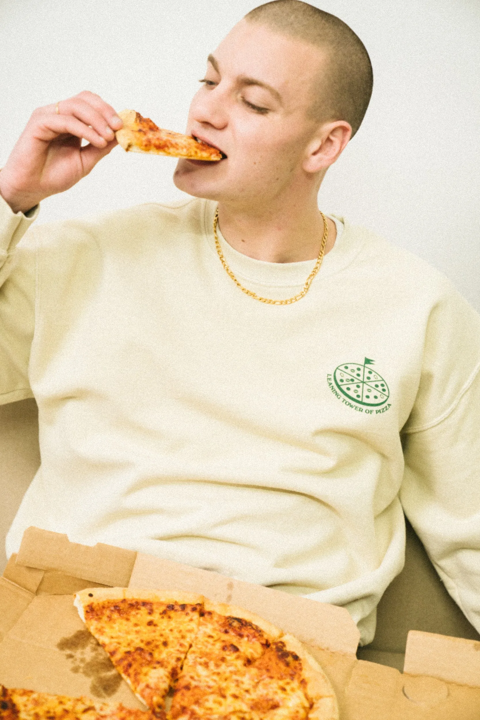 Other Side Store 'Leaning Tower' Sweater - Vintage Washed Cream All-Weather Comfort