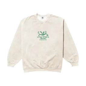 Other Side Store 'Little Thyme' Vintage Washed Sweater - Cream Thermal Insulation Design Seasonal Layering
