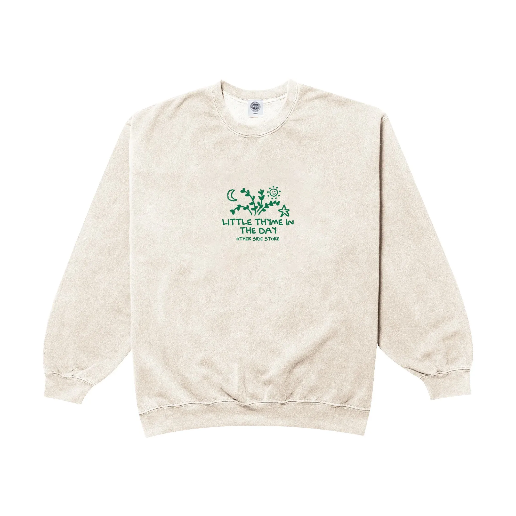 Other Side Store 'Little Thyme' Vintage Washed Sweater - Cream Thermal Insulation Design Seasonal Layering