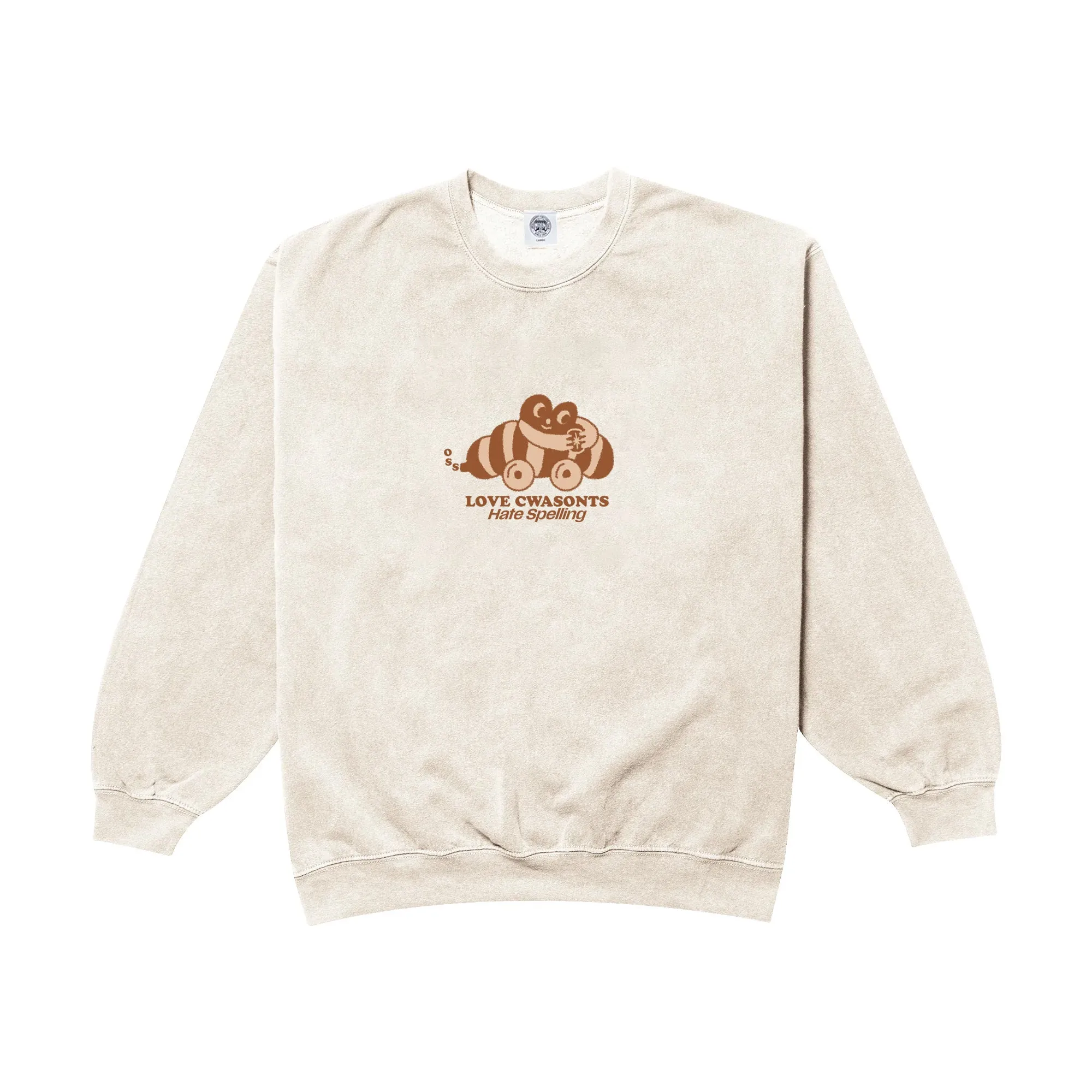 Other Side Store 'Love Cwasonts' Sweater - Vintage Washed Ecru Chilly Comfort Look