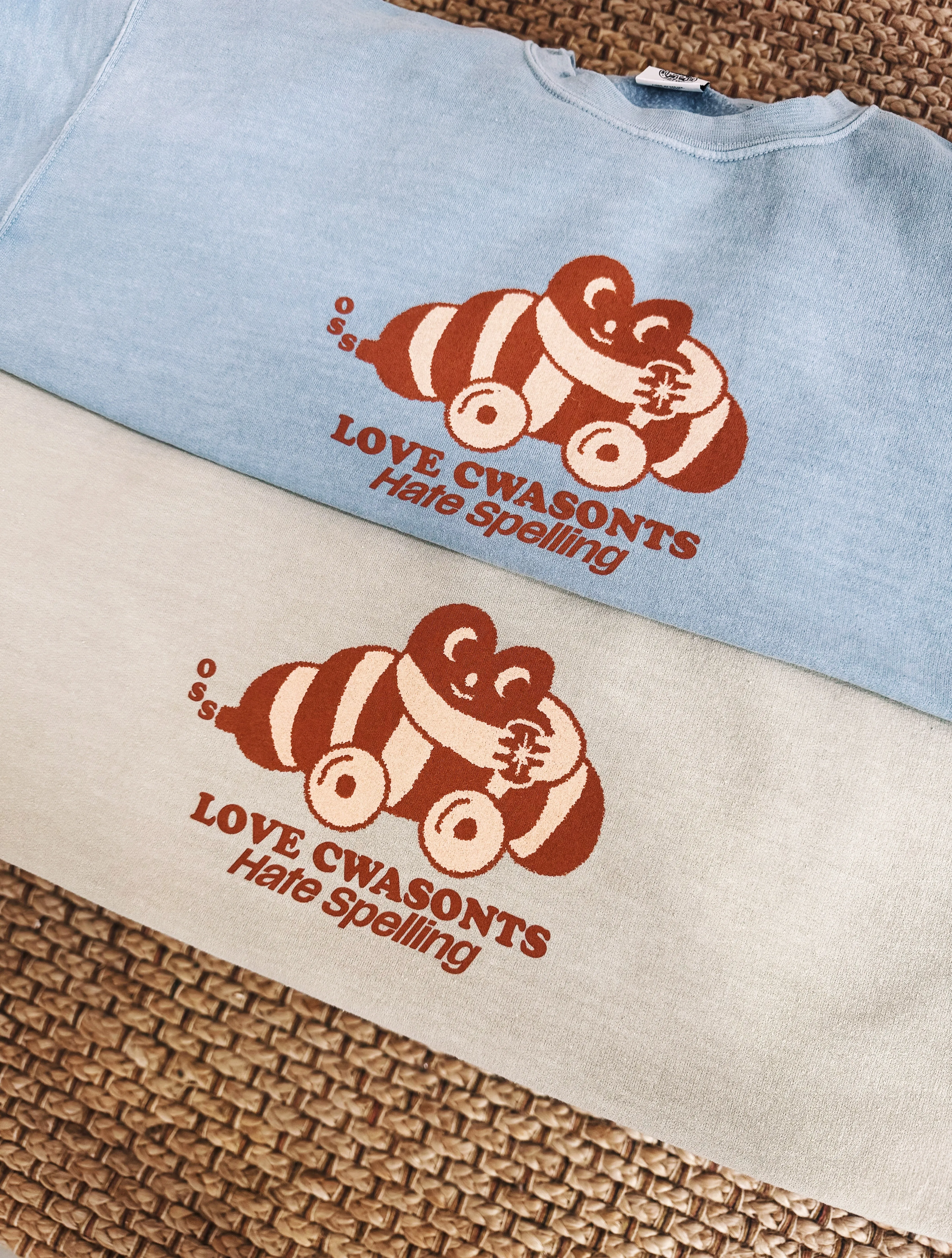Essential Knit Other Side Store 'Love Cwasonts' Sweater - Vintage Washed Ecru