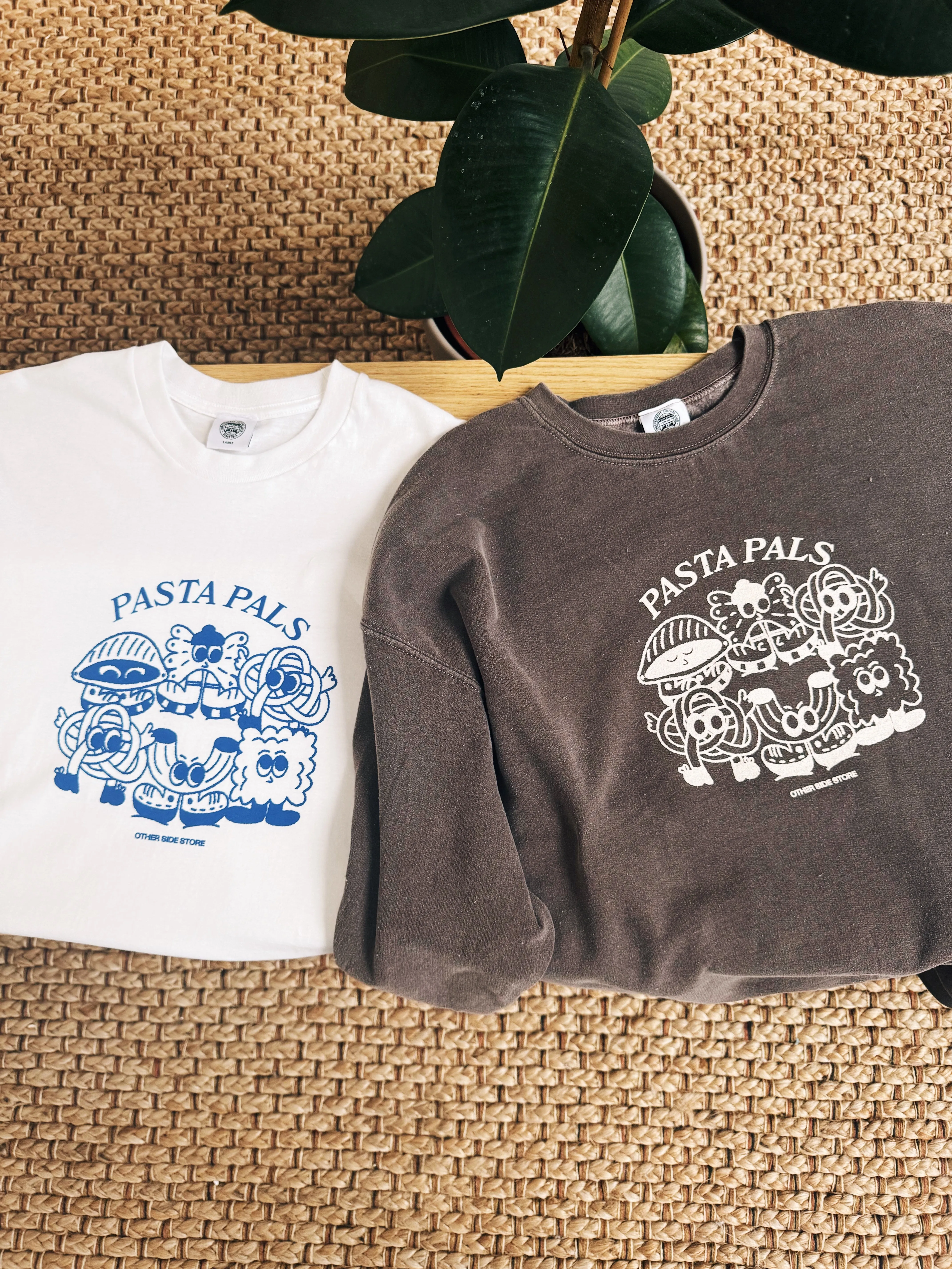 Seasonal Wear Chilly Comfort Look Other Side Store 'Pasta Pals' Sweater - Vintage Washed Chocolate