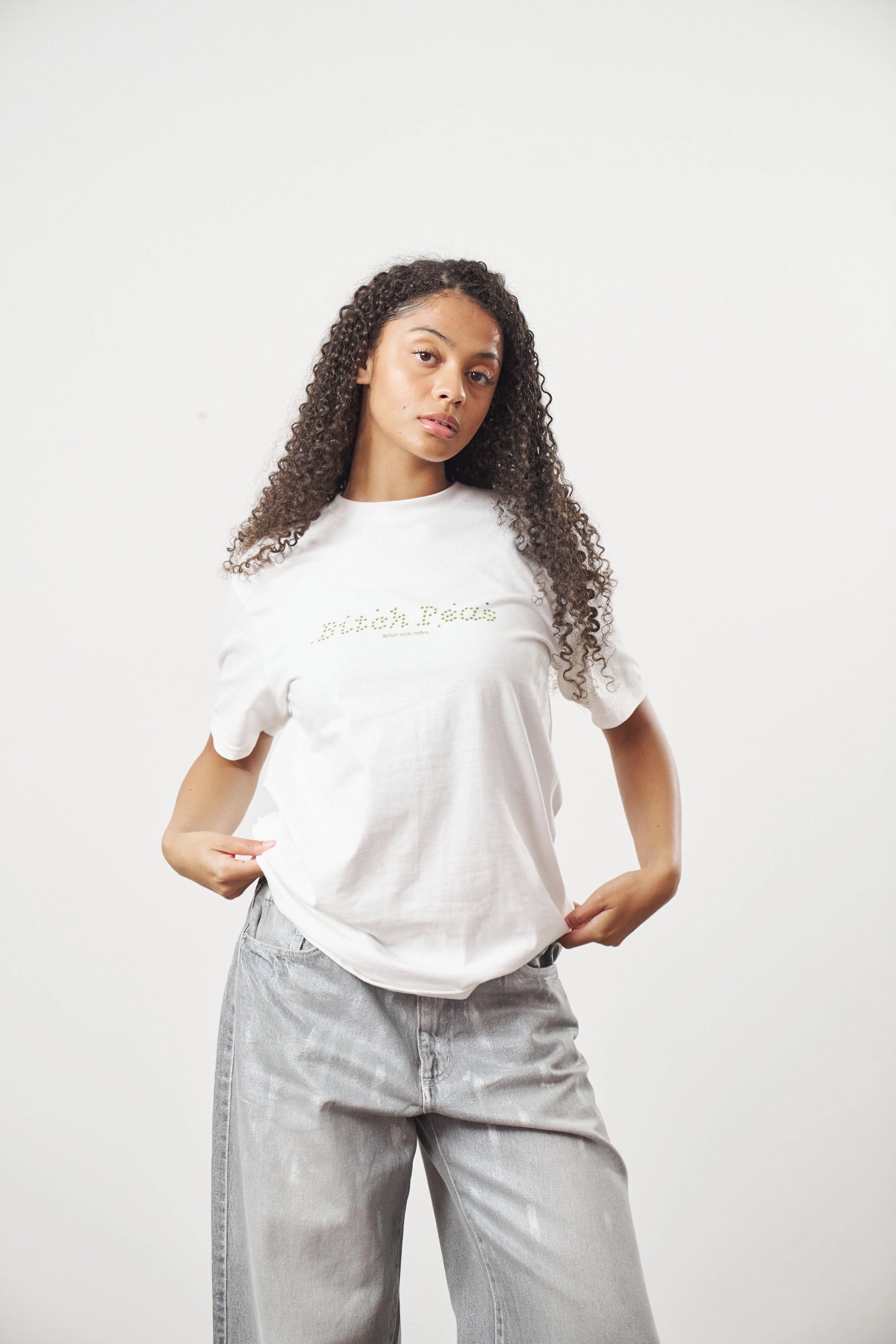 Other Side Store 'Bitch Peas' Tee - White Limited Edition Chic Wear