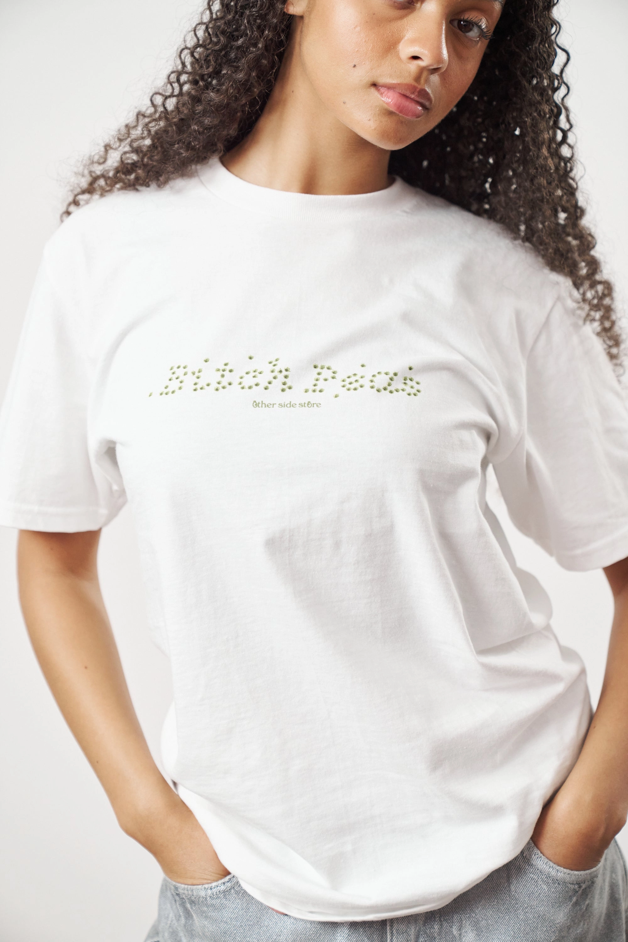 Soft Wear Other Side Store 'Bitch Peas' Tee - White