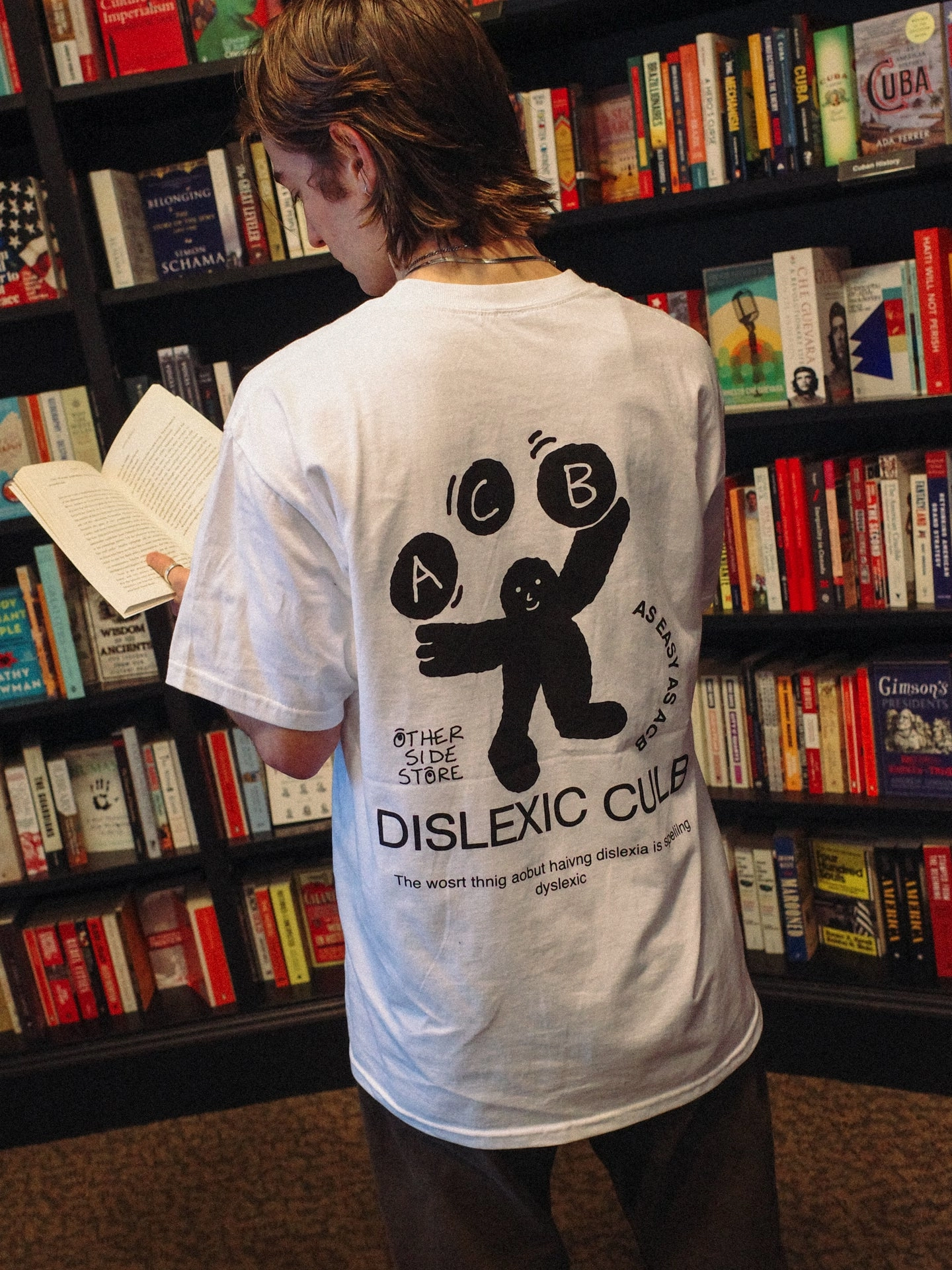 shopping Movie Night Other Side Store 'Dyslexic Club' Tee - White