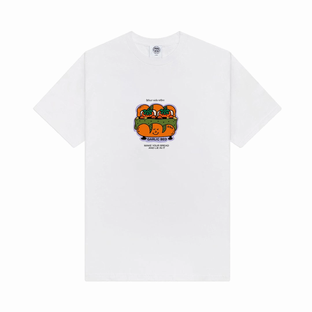 Other Side Store 'Garlic Bed' Tee - White Athletic Wear Airflow Ventilation