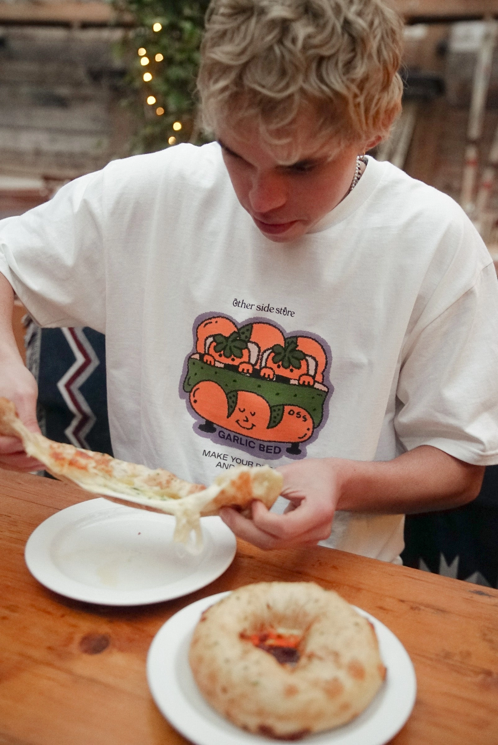 Other Side Store 'Garlic Bed' Tee - White Easy-to-Style Top