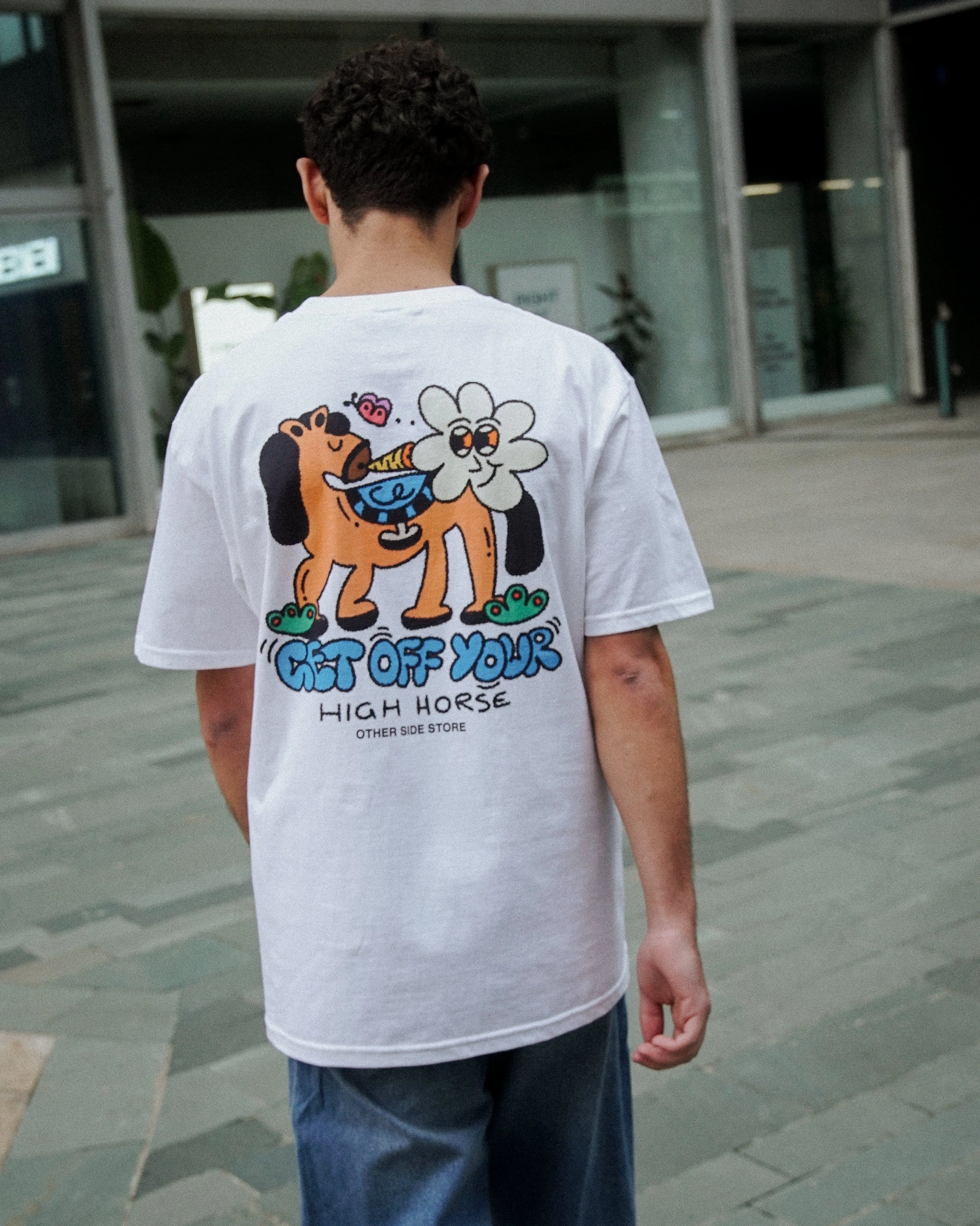 Other Side Store 'High Horse' Tee - White MultipurposeCuffs winter warmth