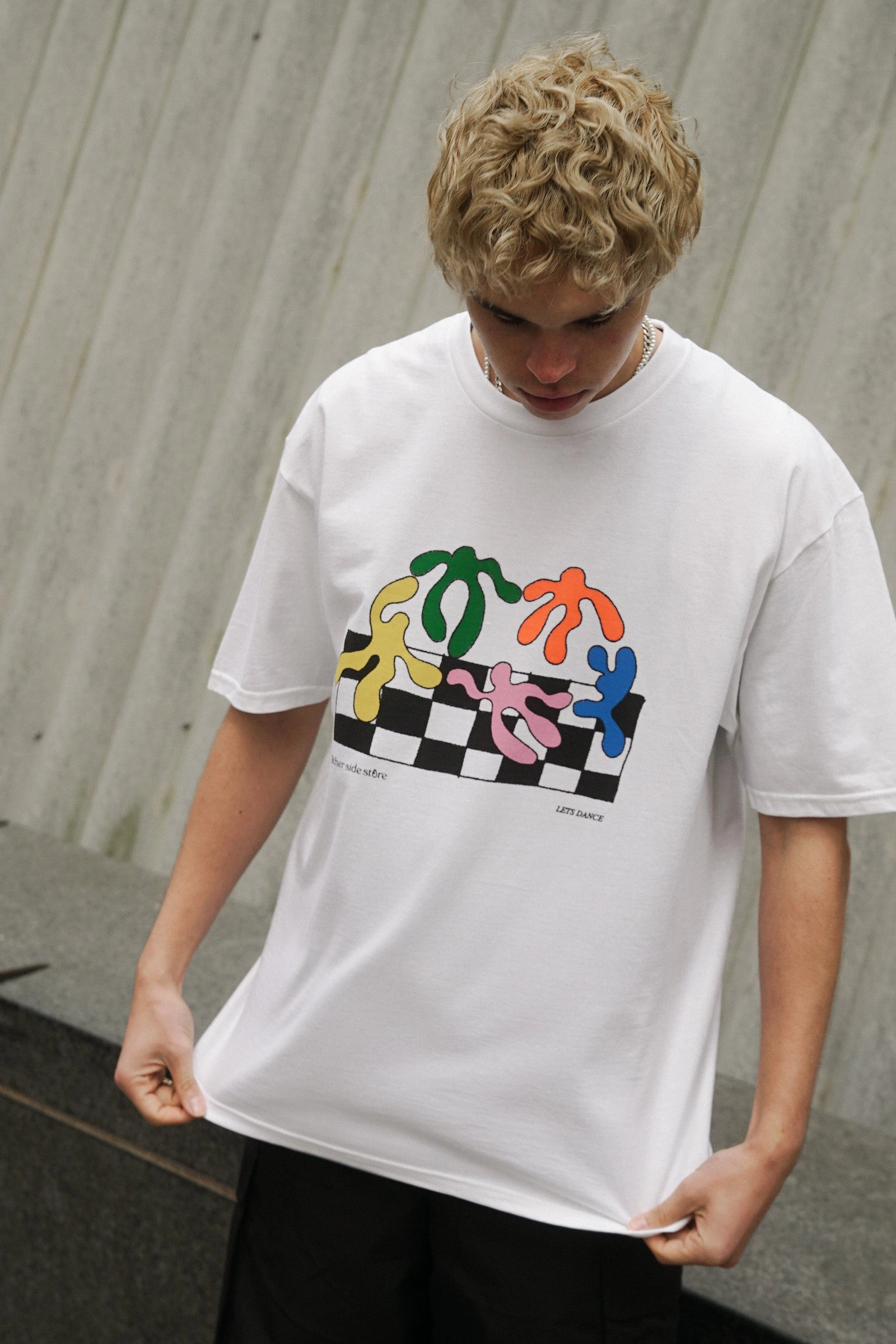 Chilly Style Other Side Store 'Lets Dance' Tee - White