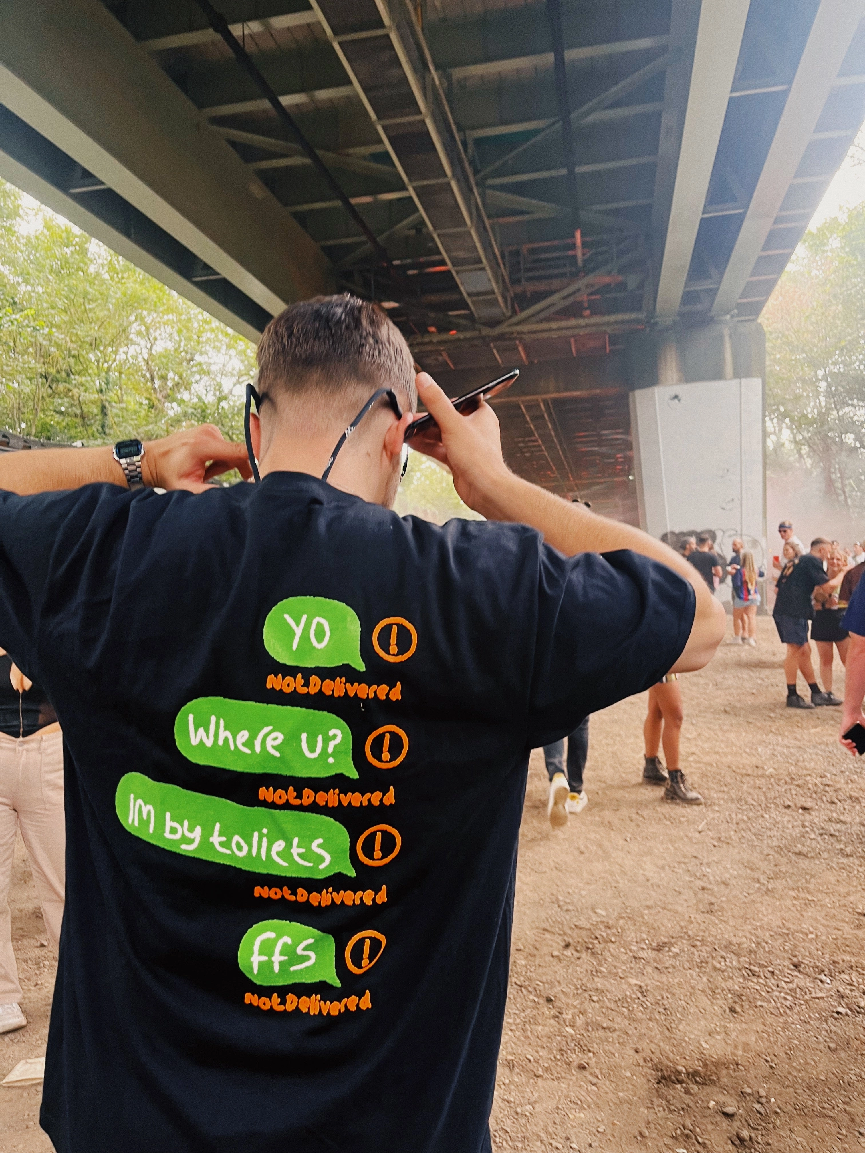 Other Side Store 'Not Delivered' Tee - Black Cozy Look Wear college