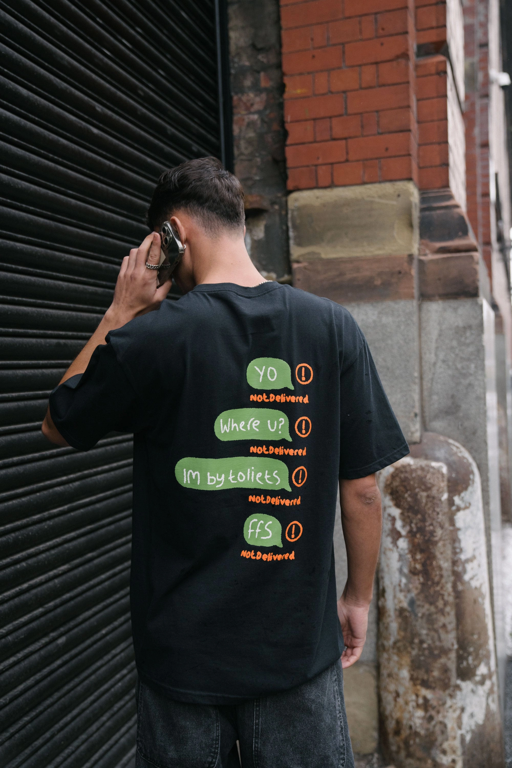 Other Side Store 'Not Delivered' Tee - Black Street Style Trend Bohemian