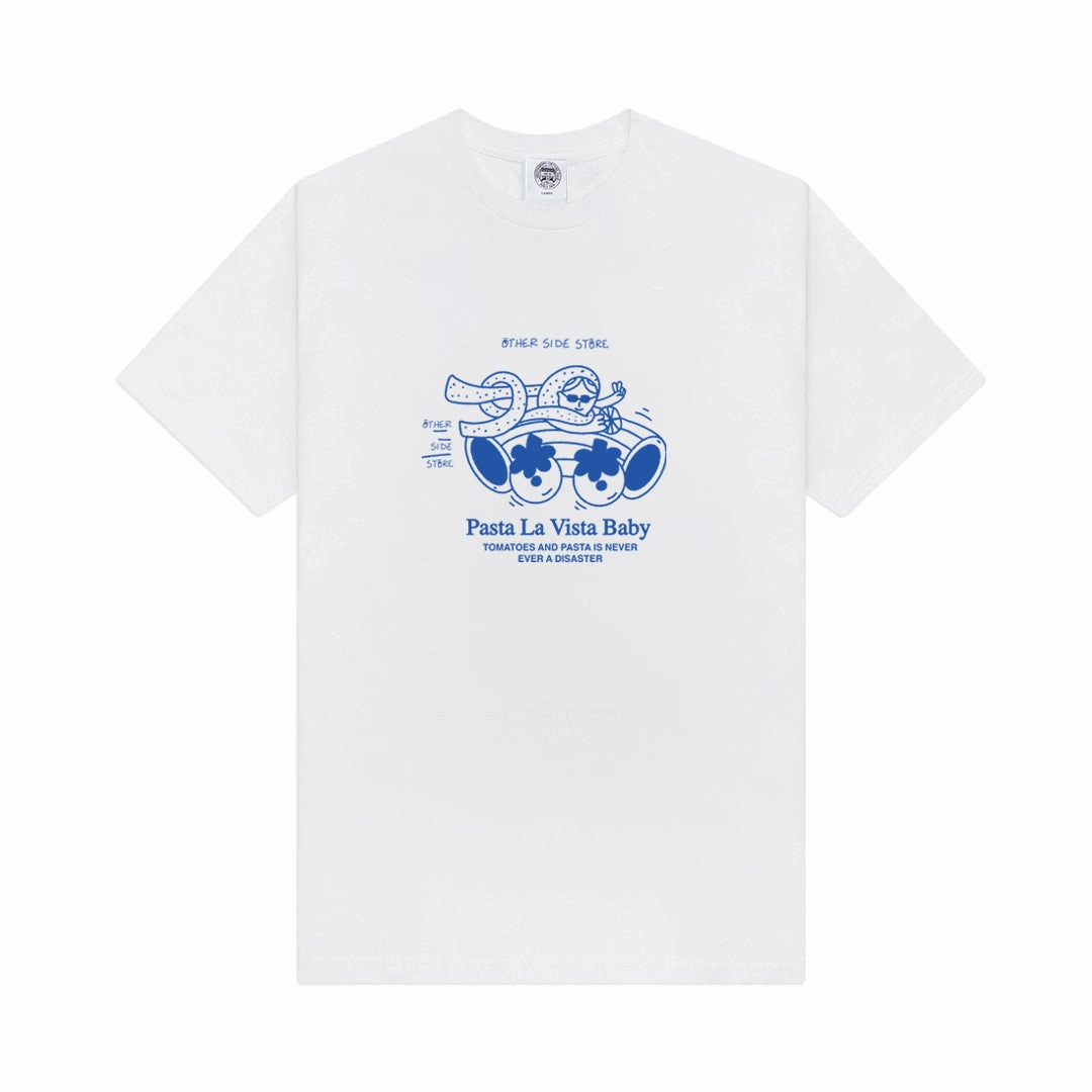 Other Side Store 'Pasta La Vista' Tee - White Leisure Wear Short sleeved breeziness